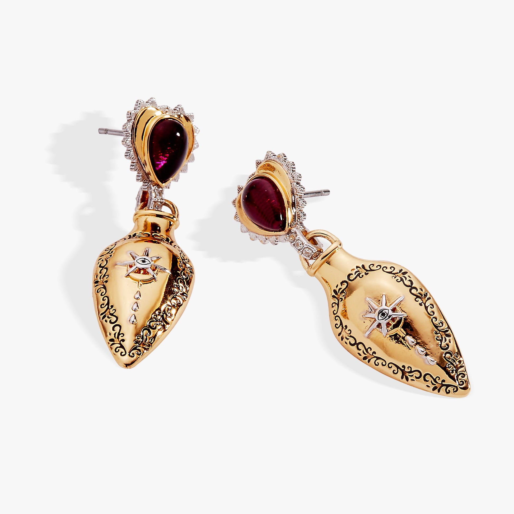 Moon Magic Potion Bottle Drop Earring Gold