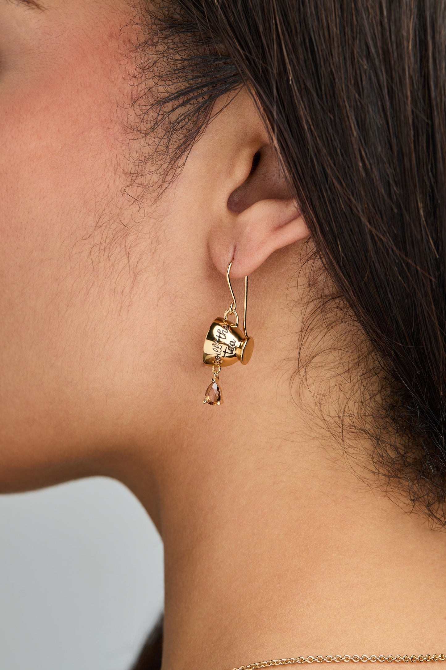Spill the Tea Earrings Gold