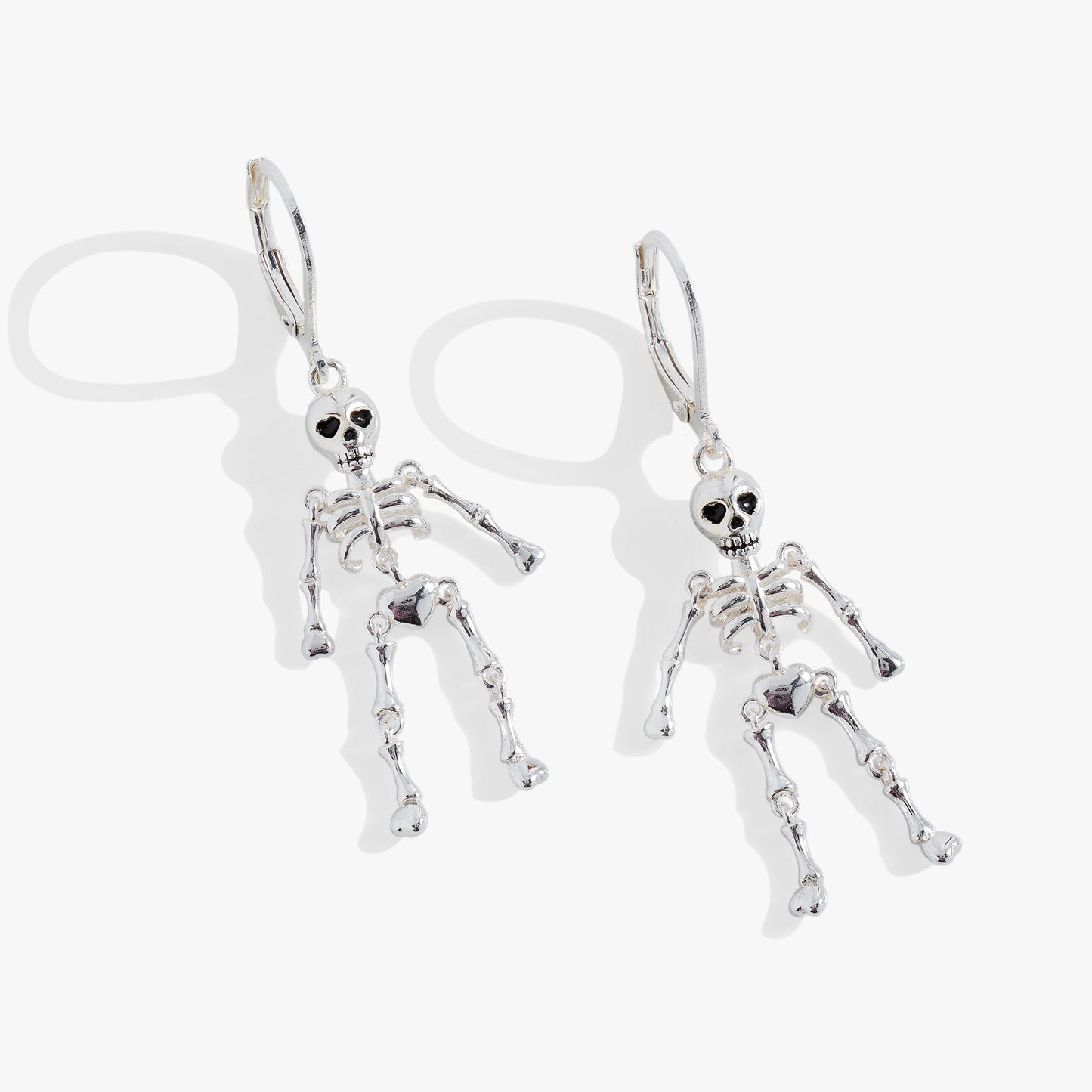 Skeleton Drop Earring Silver