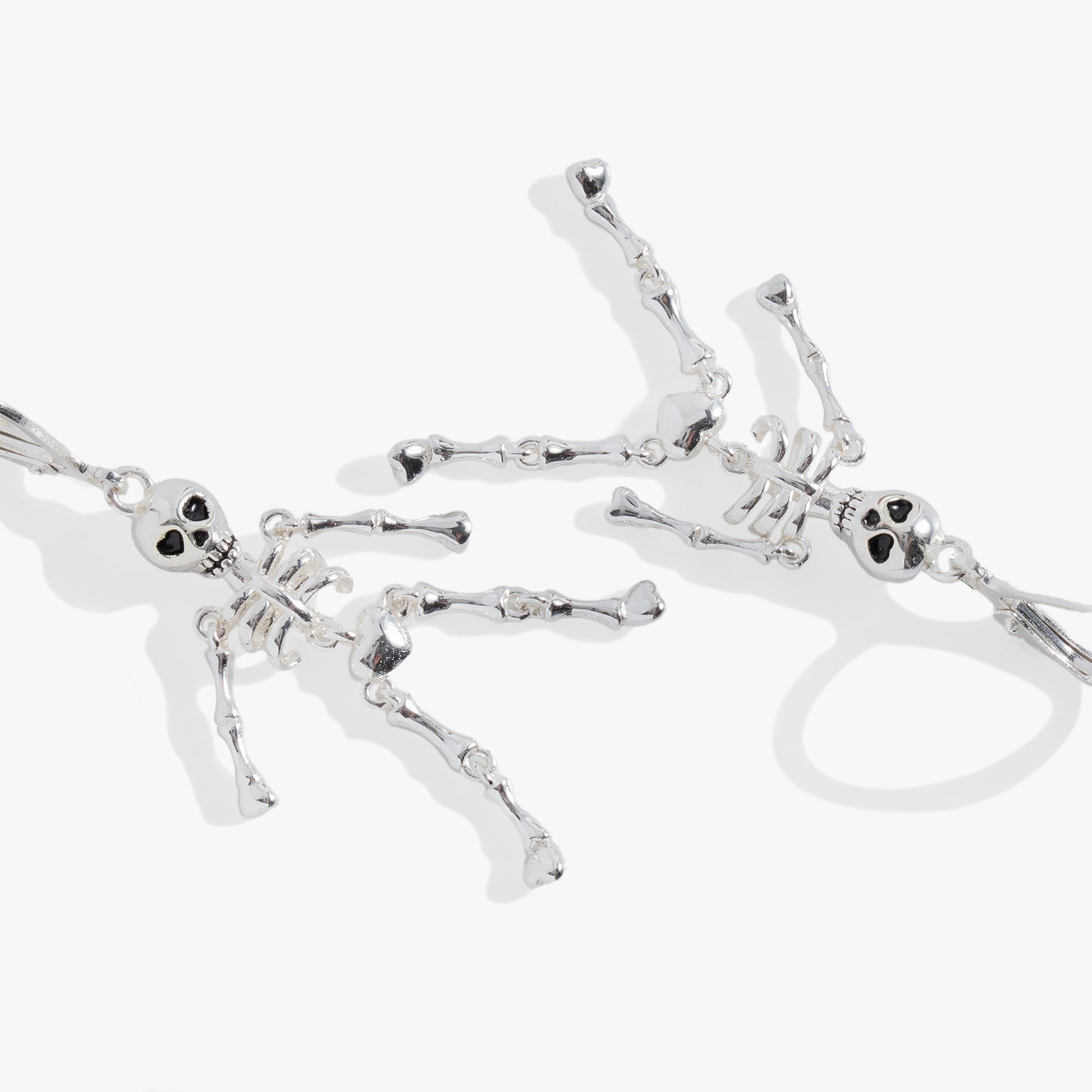 Skeleton Drop Earring Silver