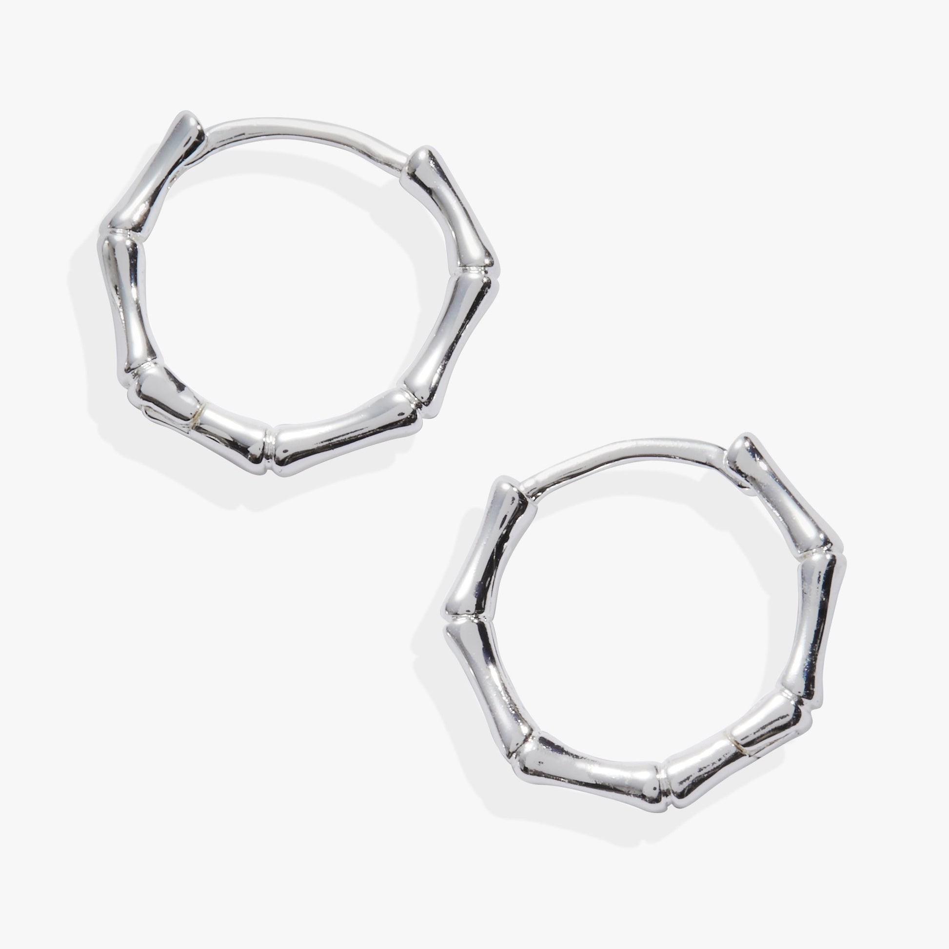 Bamboo Huggie Silver