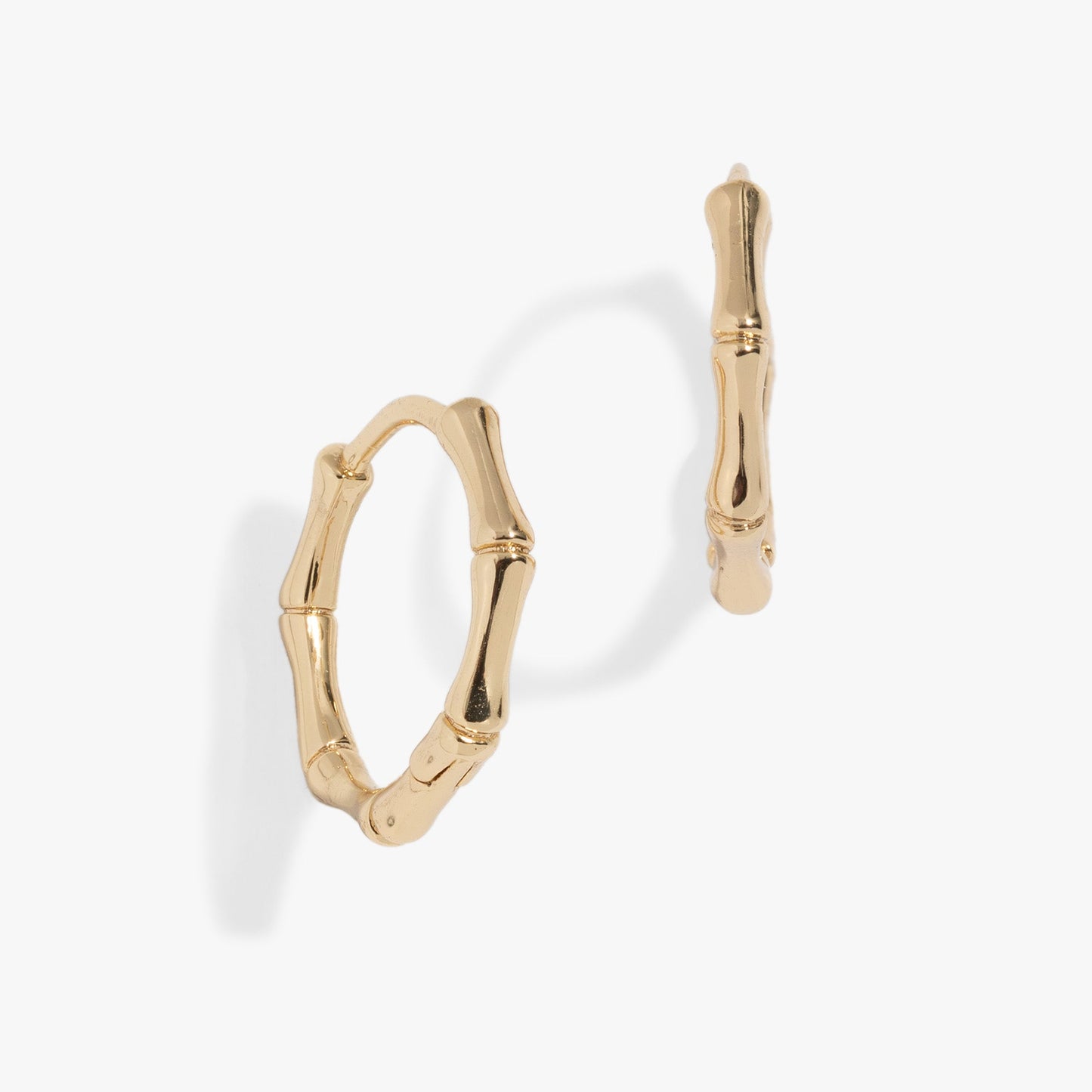 Bamboo Huggie Silver