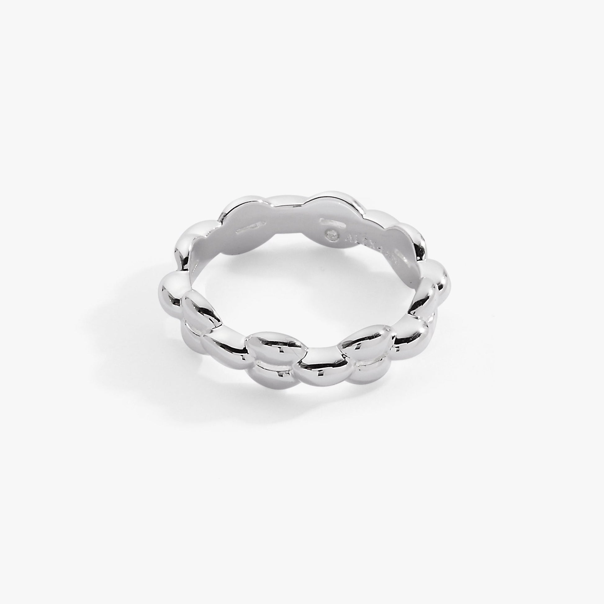 Puffy Frozen Chain Ring Silver