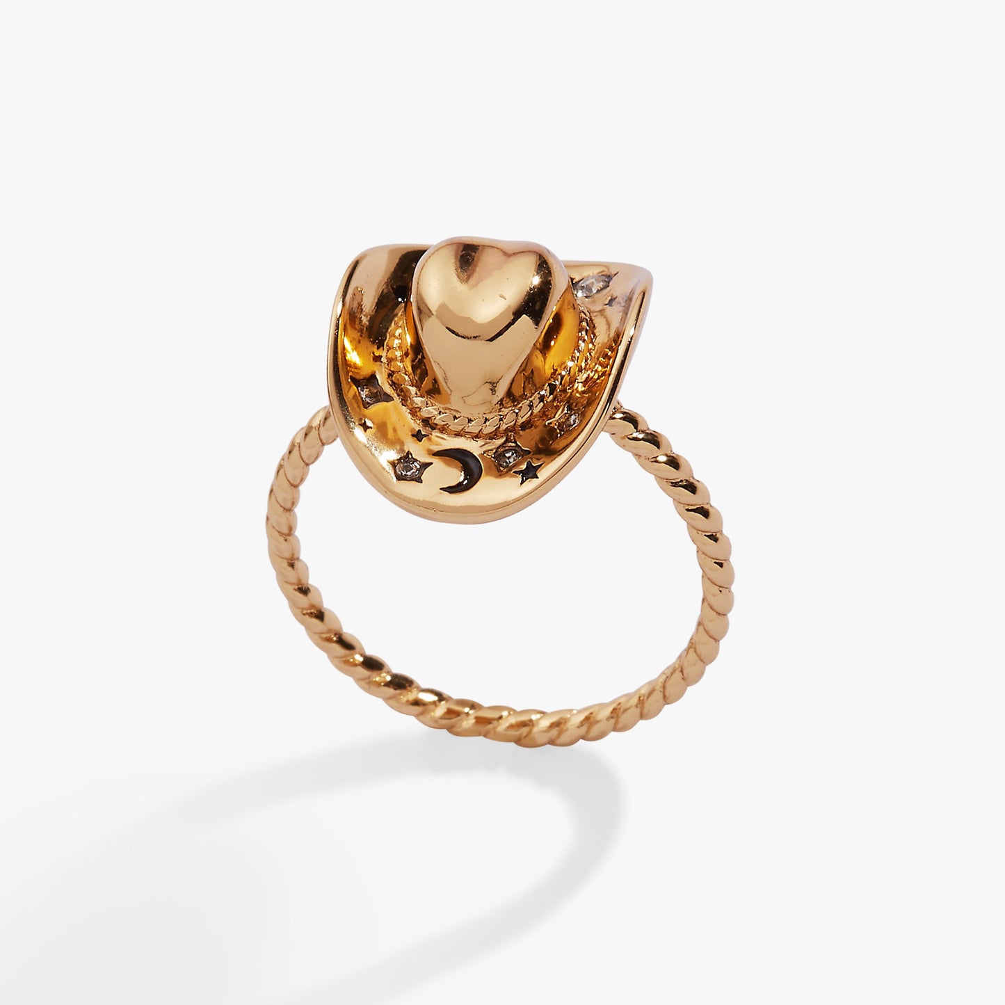 Cowgirl Hat Ring Gold