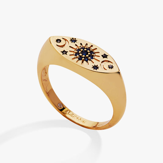 SOM - Evil Eye Signet Ring Gold