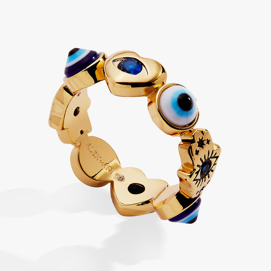 SOM - Evil Eye Band Ring Gold