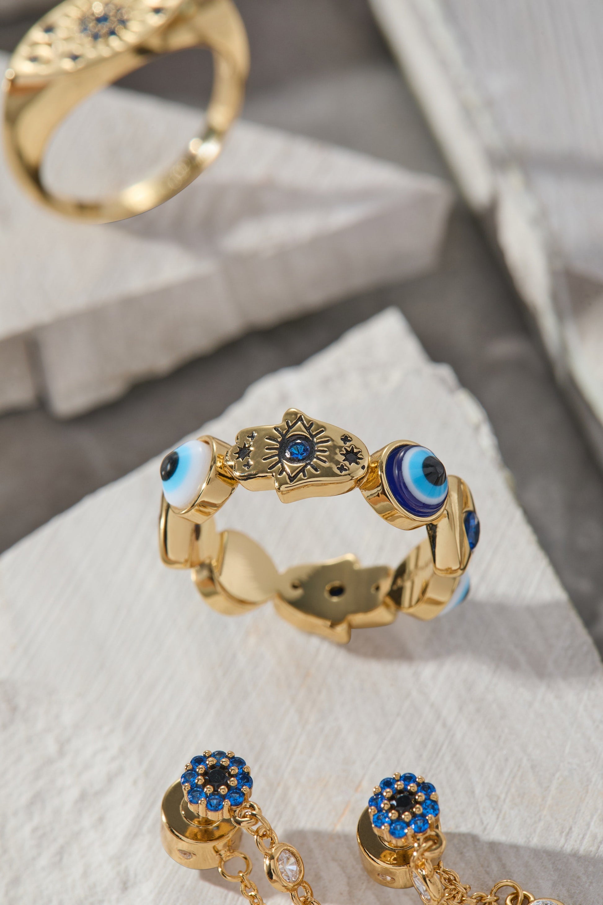 SOM - Evil Eye Band Ring Gold