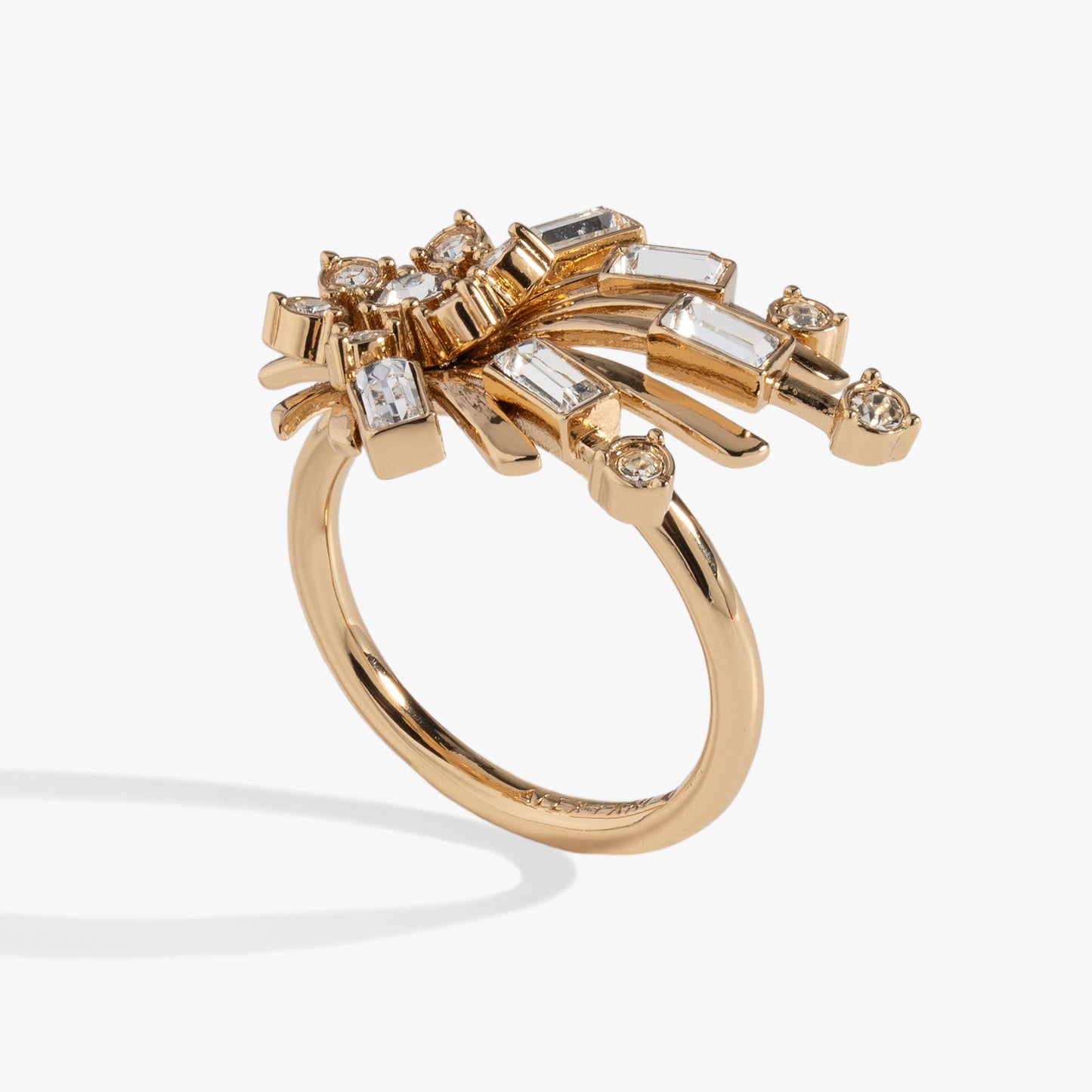 Festive Sparkle Statement Ring Gold