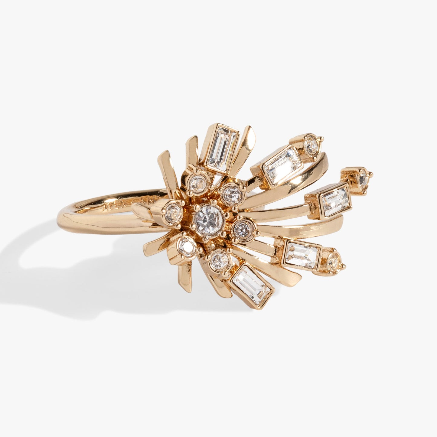 Festive Sparkle Statement Ring Gold