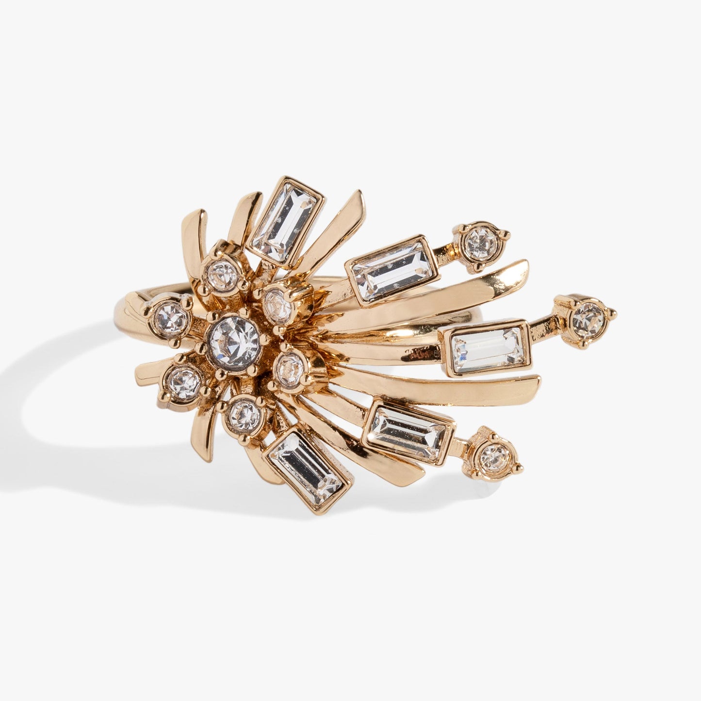 Festive Sparkle Statement Ring Gold