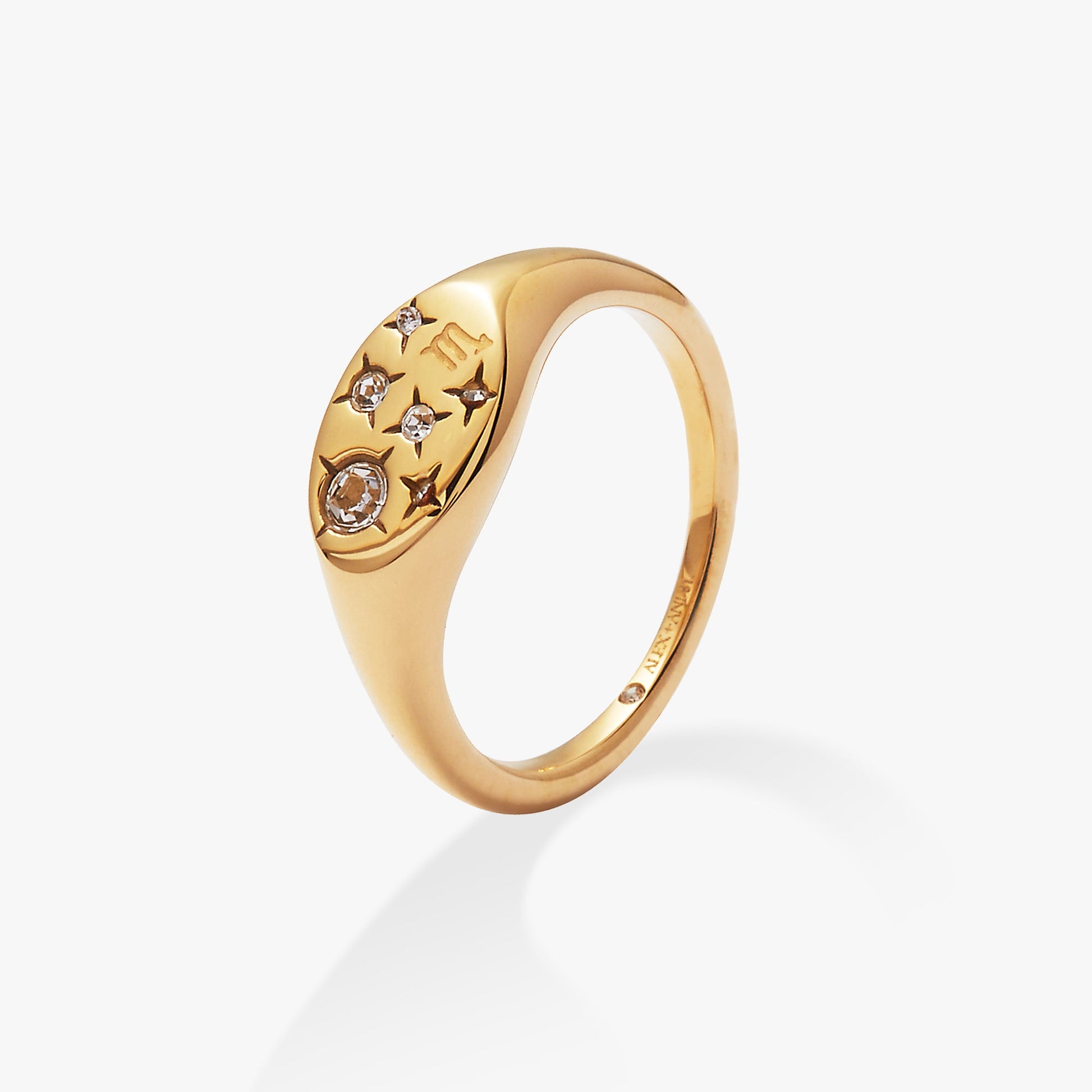 Scorpio Zodiac Ring Stainless Steel Gold