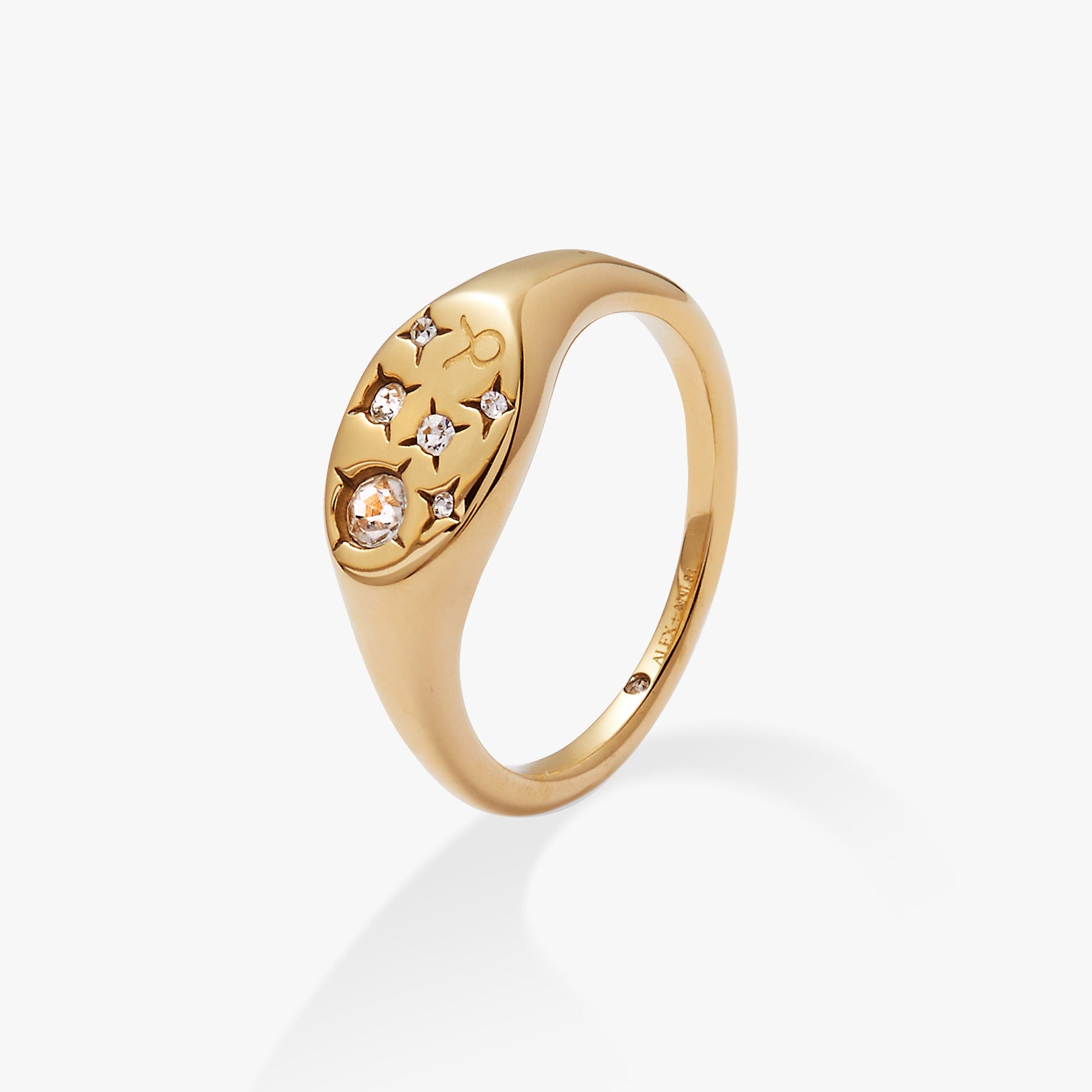 Taurus Zodiac Ring Stainless Steel Gold
