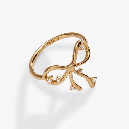 Coquette Bow Ring Shiny Gold