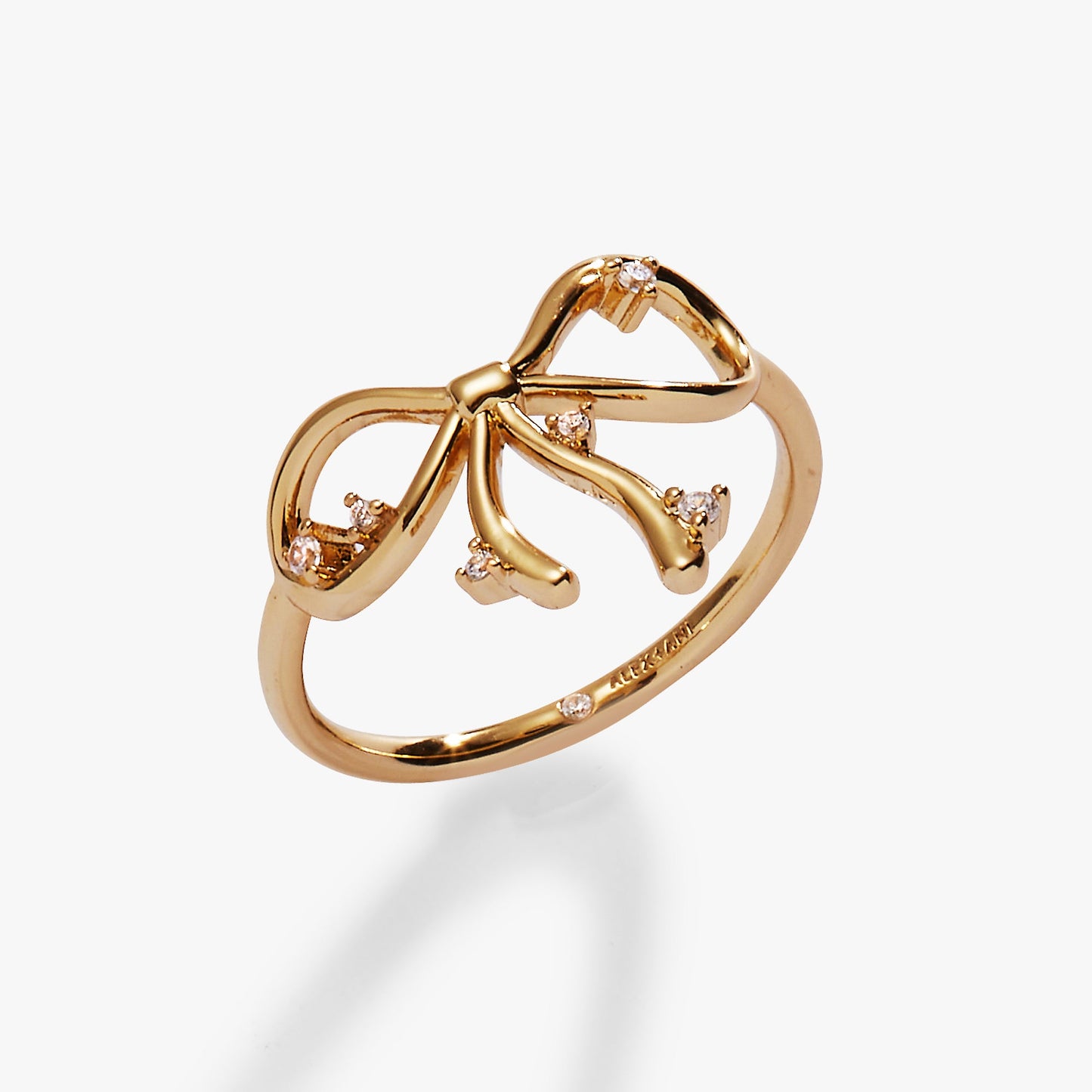 Coquette Bow Ring Shiny Gold