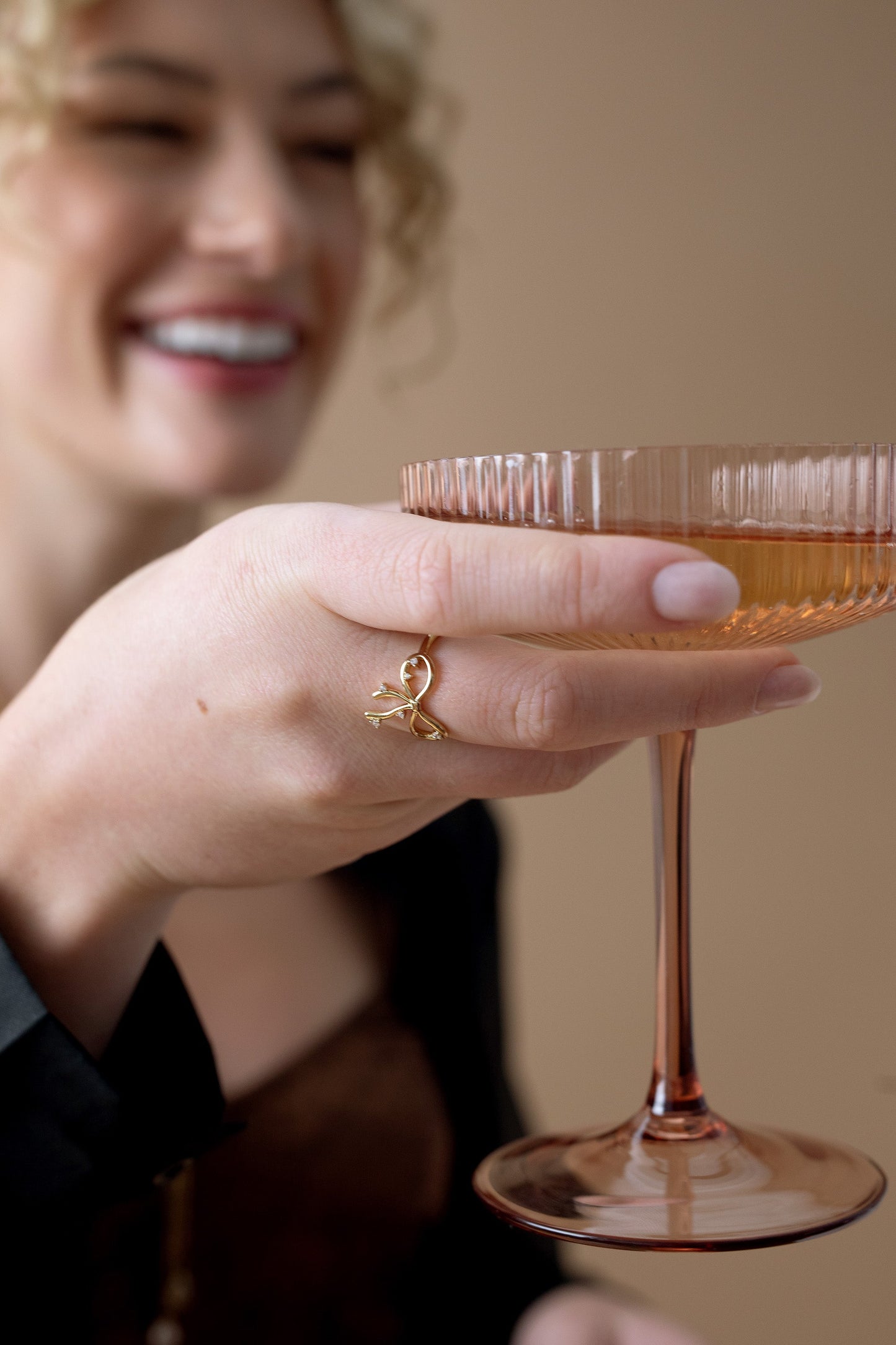 Coquette Bow Ring Shiny Gold