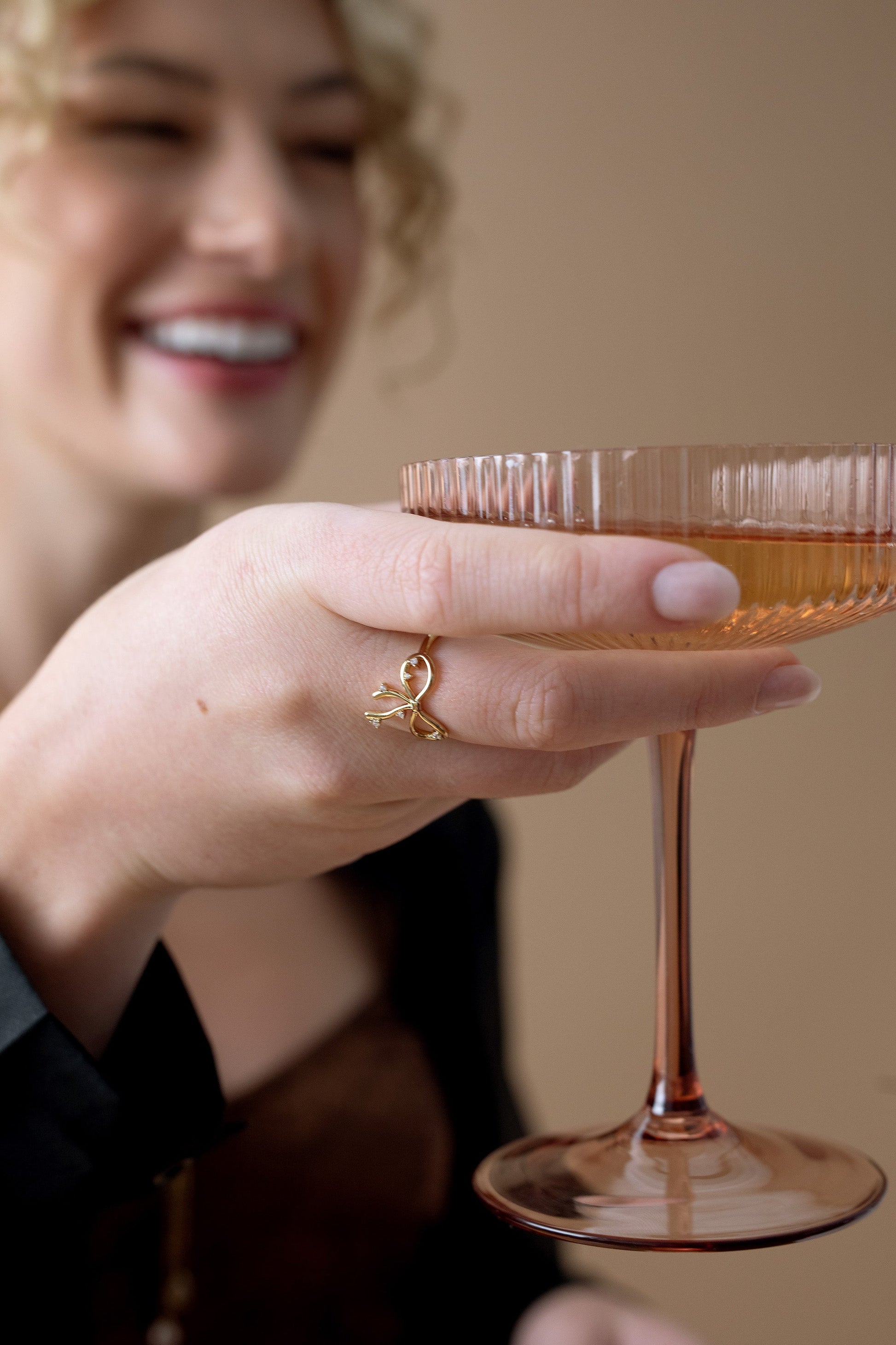 Coquette Bow Ring Shiny Gold
