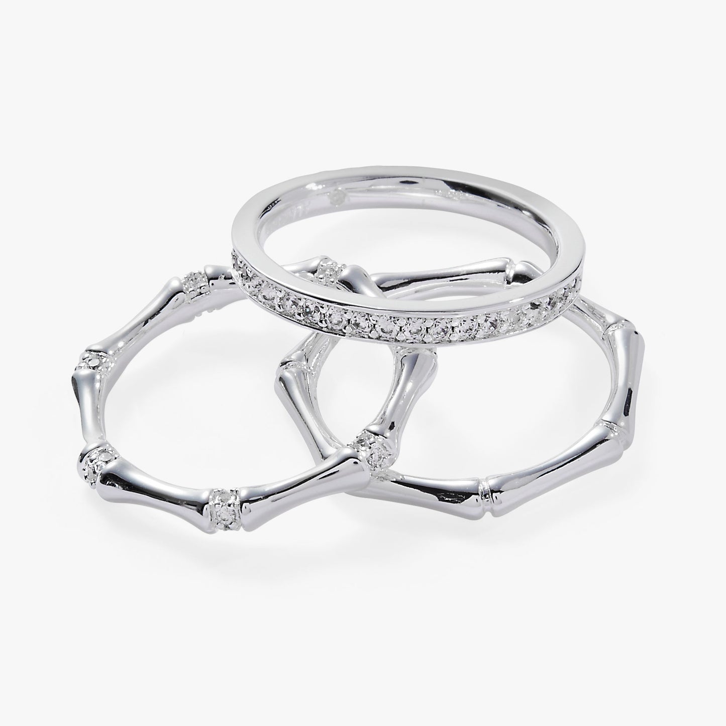 Bamboo Trio Ring Set Gold
