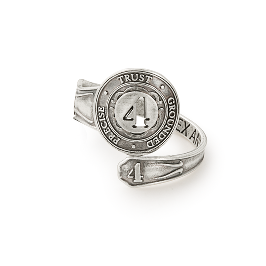 Number 4 Spoon Ring - Alex and Ani Sterling Silver