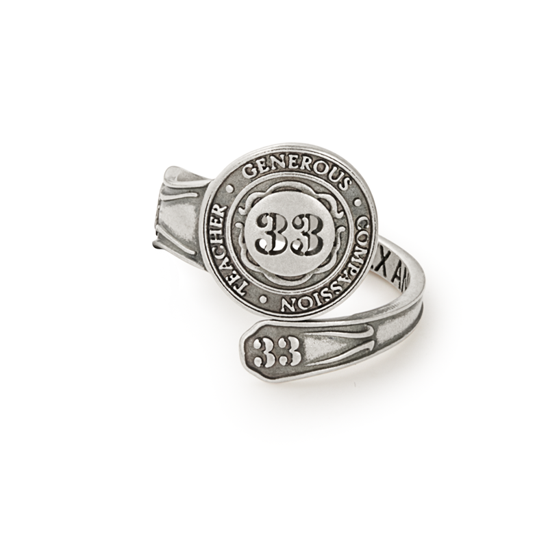 Number 33 Spoon Ring - Alex and Ani Sterling Silver