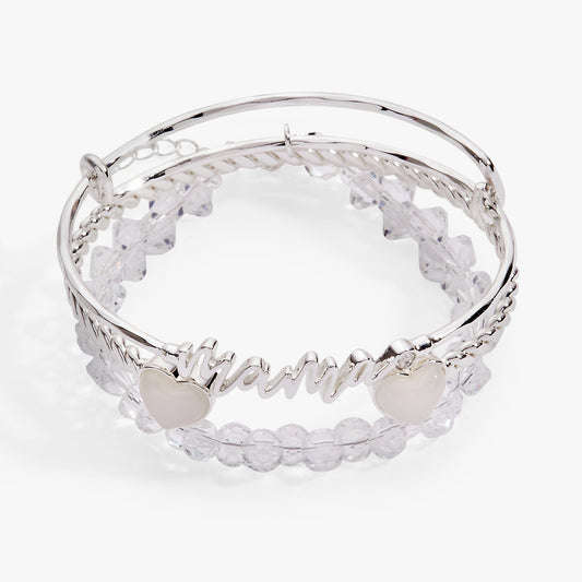Mama Bangle Set of 3 Silver