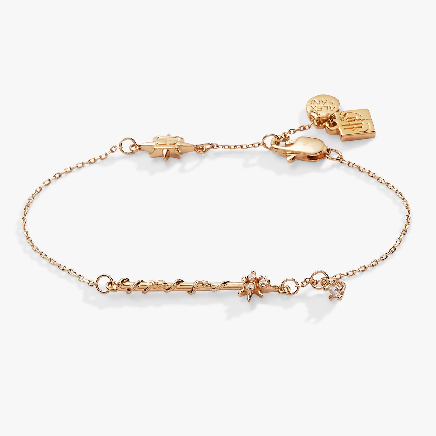 Harry Potter Hermione Wand Bracelet 14kt Gold Over Sterling Silver