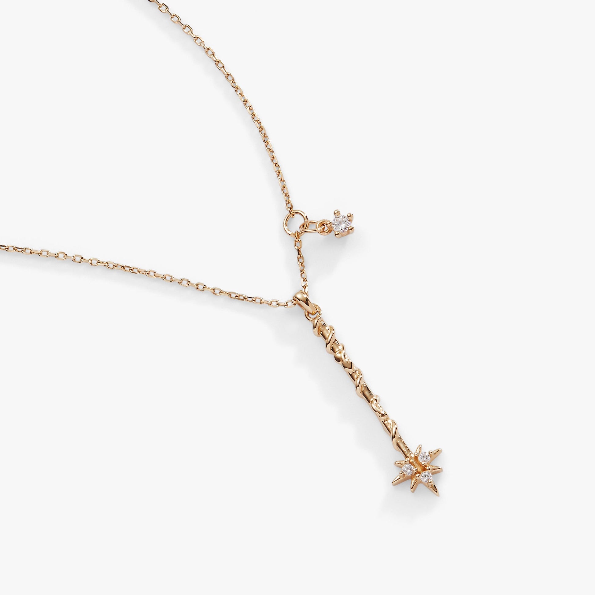 Harry Potter Hermione Wand Necklace 14kt Gold Over Sterling Silver