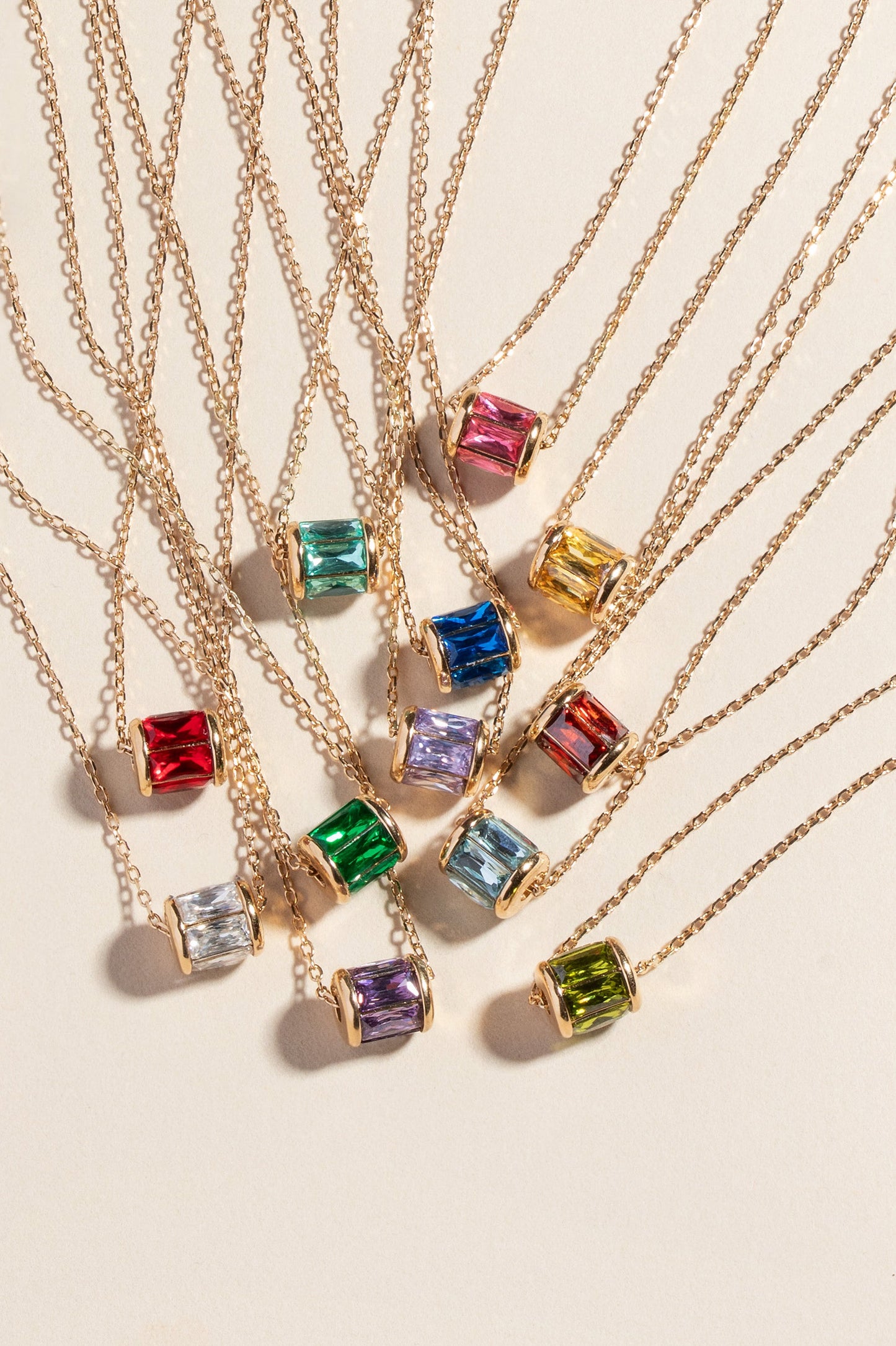 March Birthstone Precious Pendant Necklace 14kt Gold Over Sterling Silver