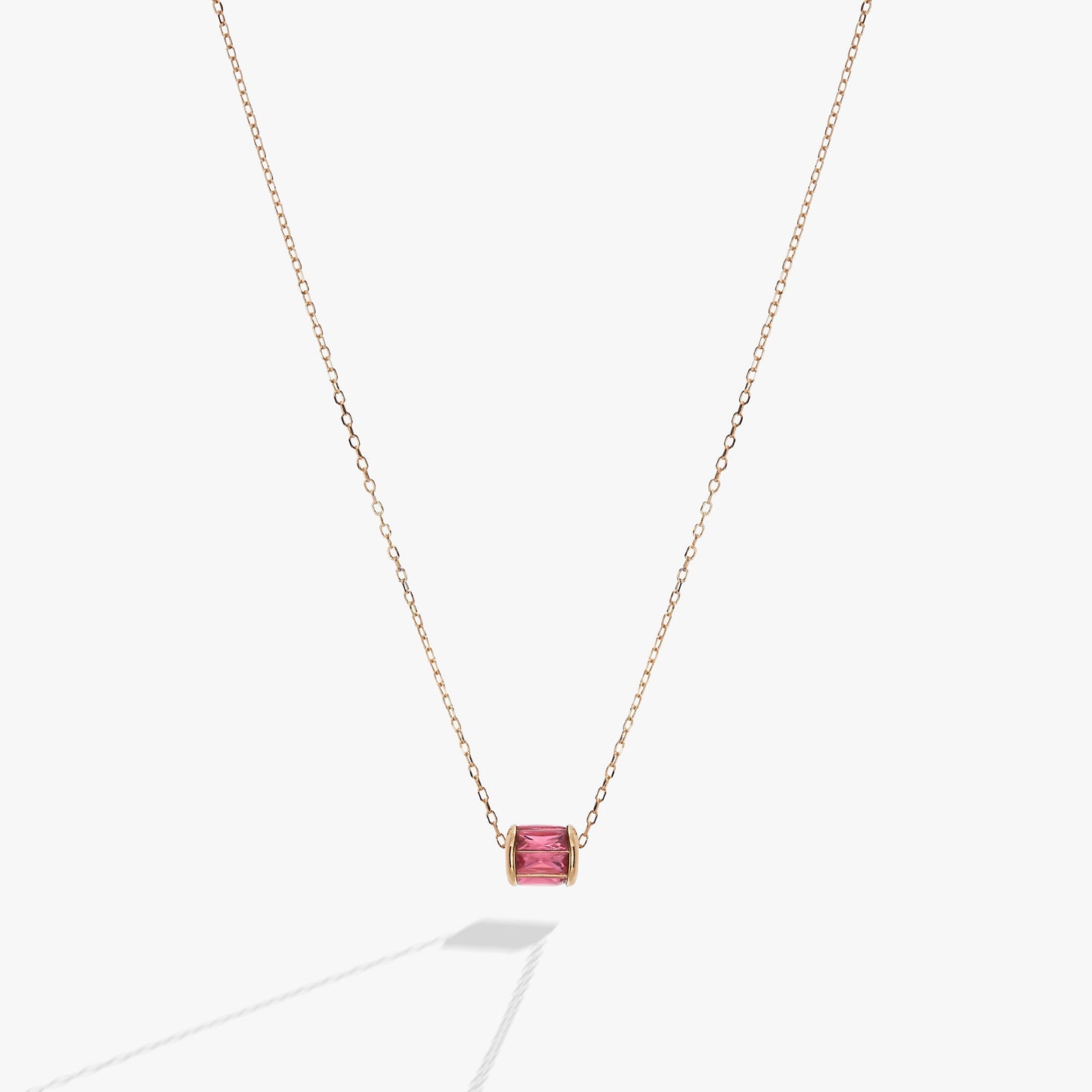 October Birthstone Precious Pendant Necklace 14kt Gold Over Sterling Silver