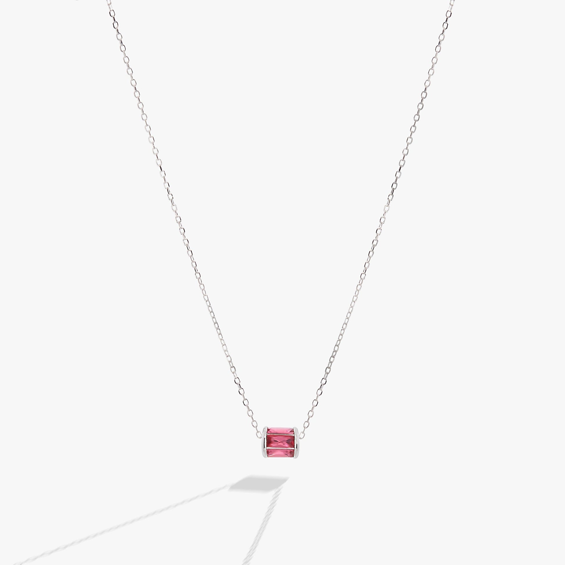 October Birthstone Precious Pendant Necklace 14kt Gold Over Sterling Silver