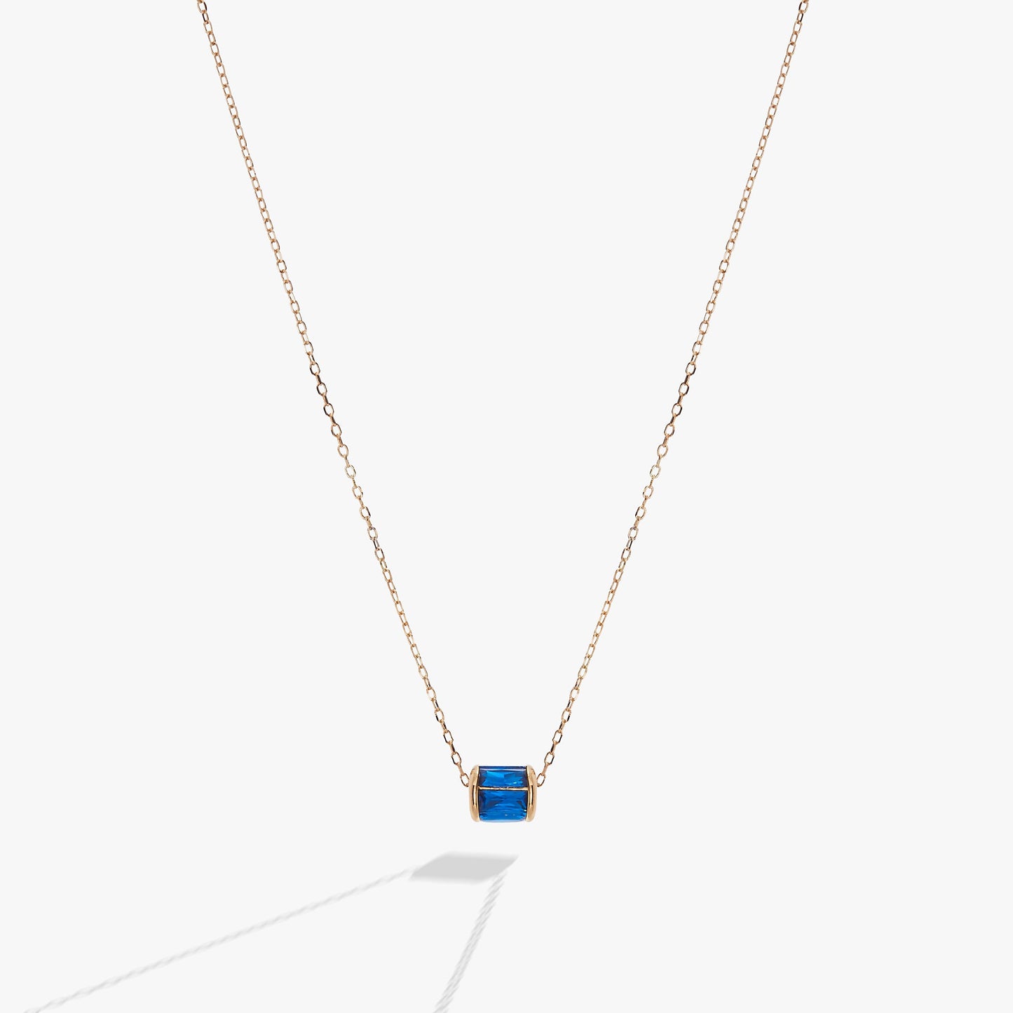 September Birthstone Precious Pendant Necklace 14kt Gold Over Sterling Silver