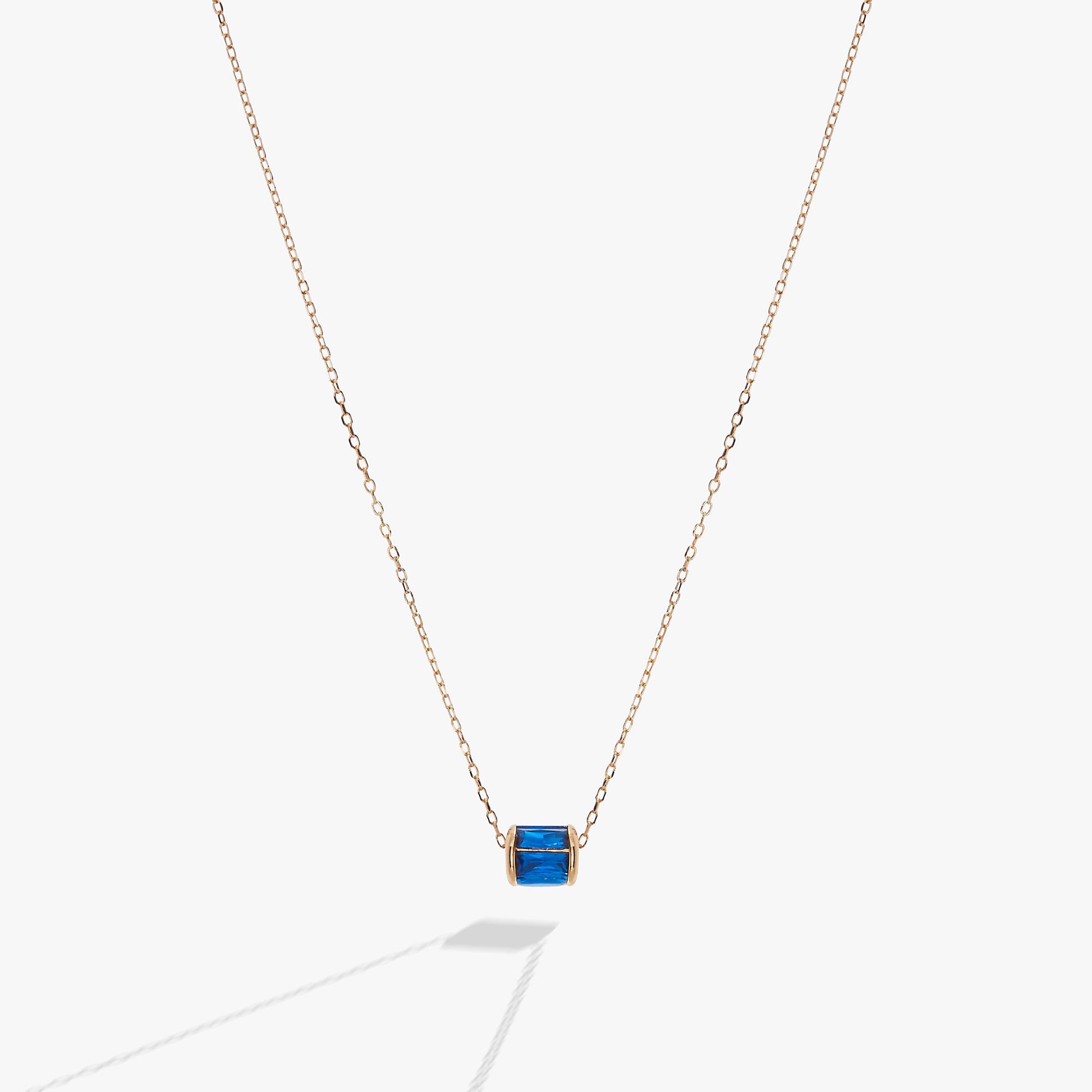 September Birthstone Precious Pendant Necklace 14kt Gold Over Sterling Silver