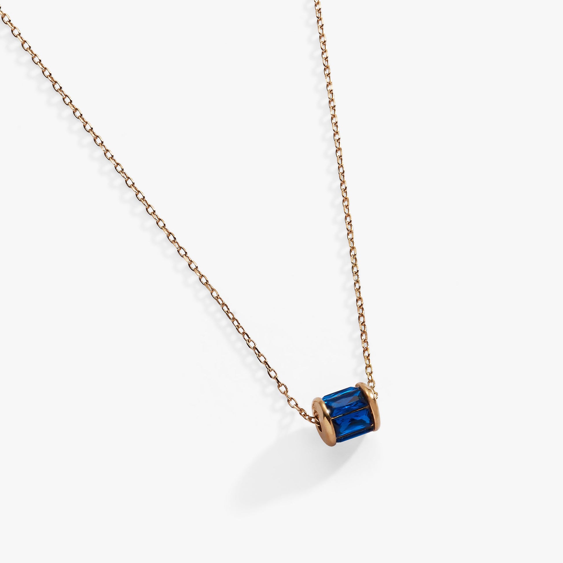 September Birthstone Precious Pendant Necklace 14kt Gold Over Sterling Silver