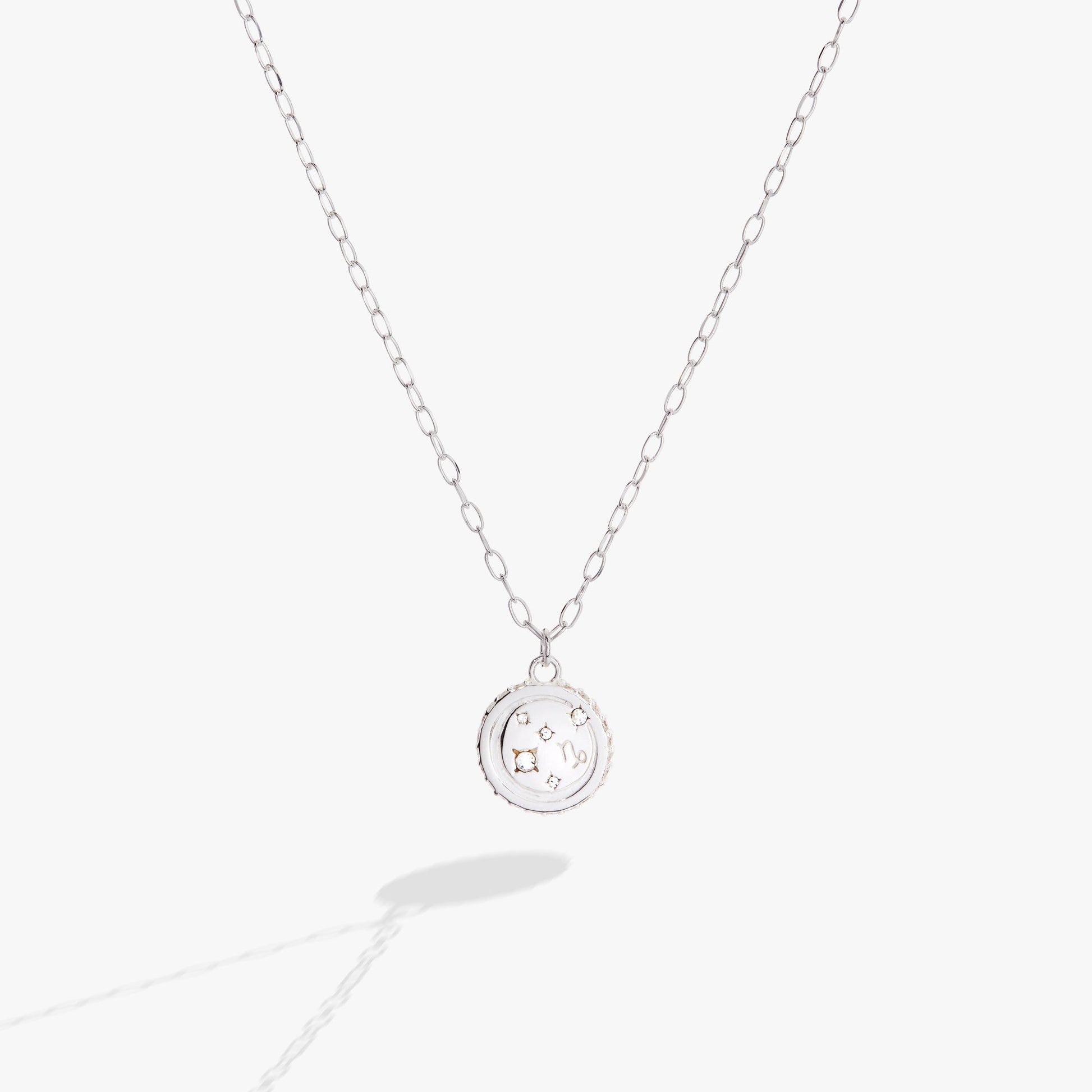 Capricorn Zodiac Precious Necklace Sterling Silver