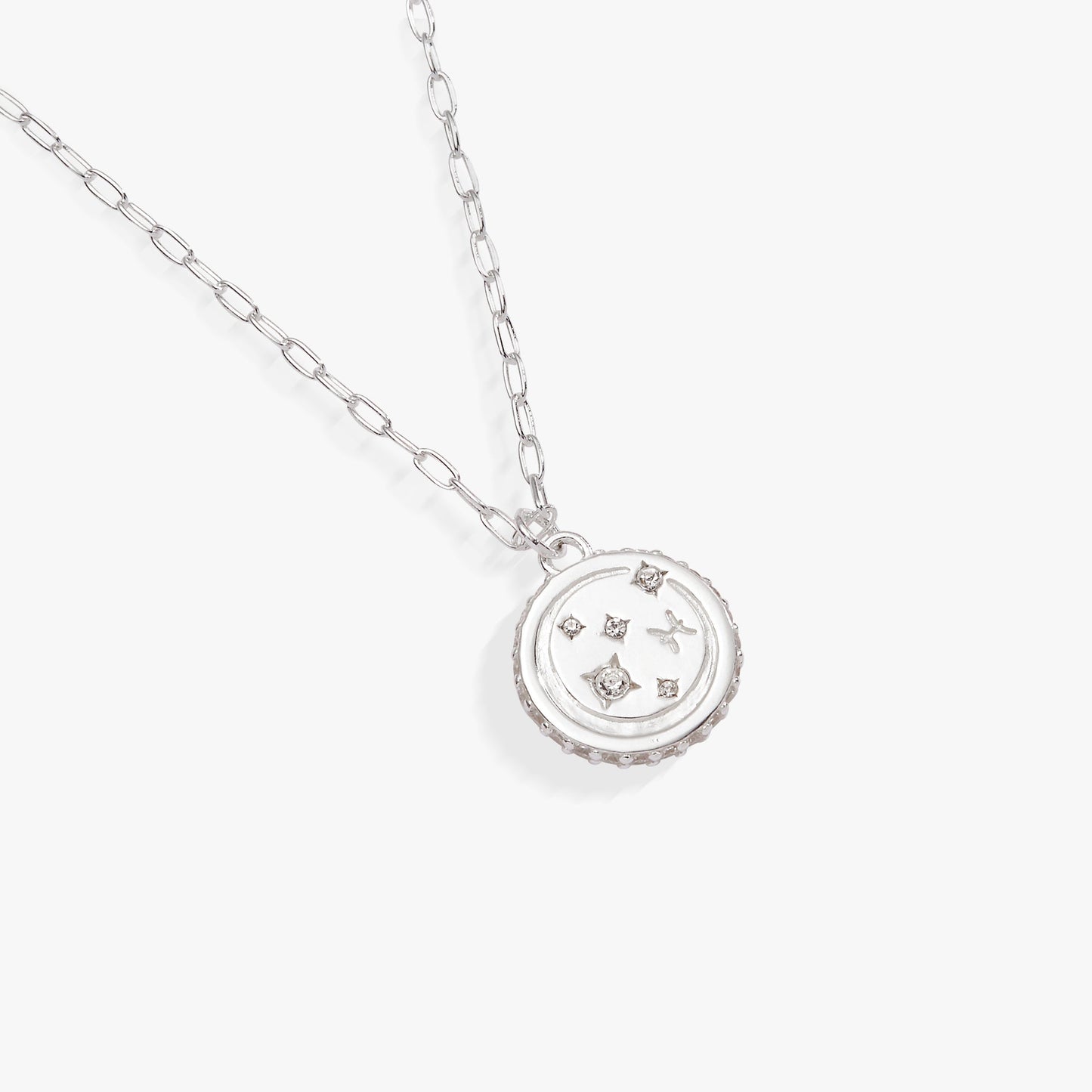 Pisces Zodiac Precious Necklace Sterling Silver
