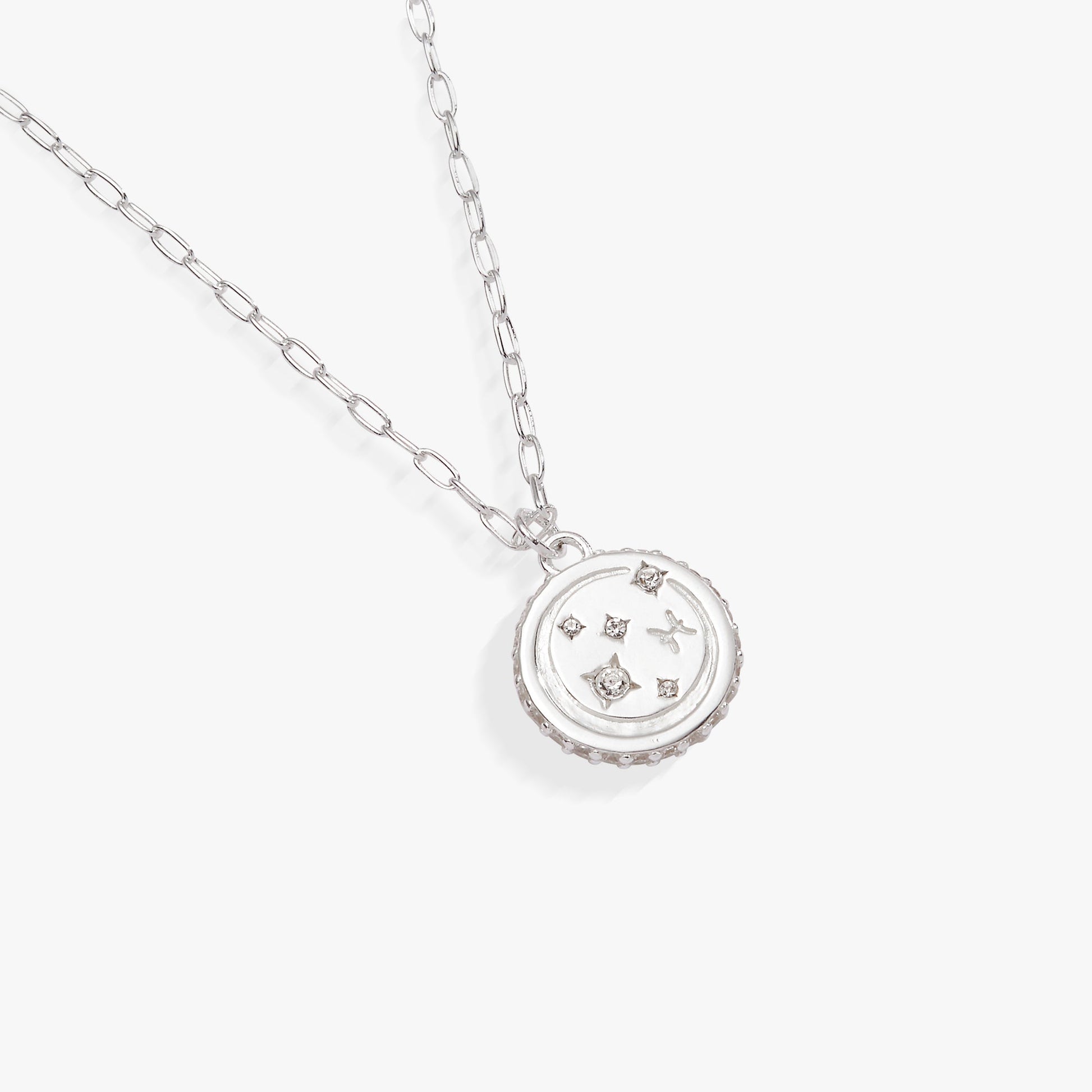 Pisces Zodiac Precious Necklace Sterling Silver