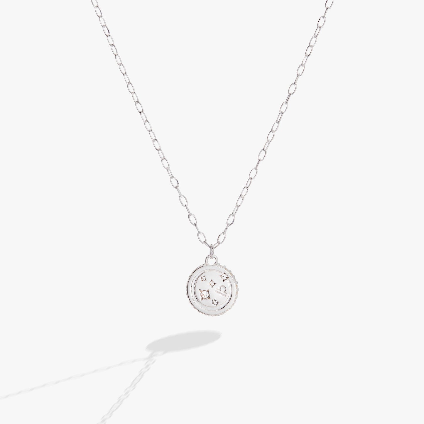 Libra Zodiac Precious Necklace Sterling Silver