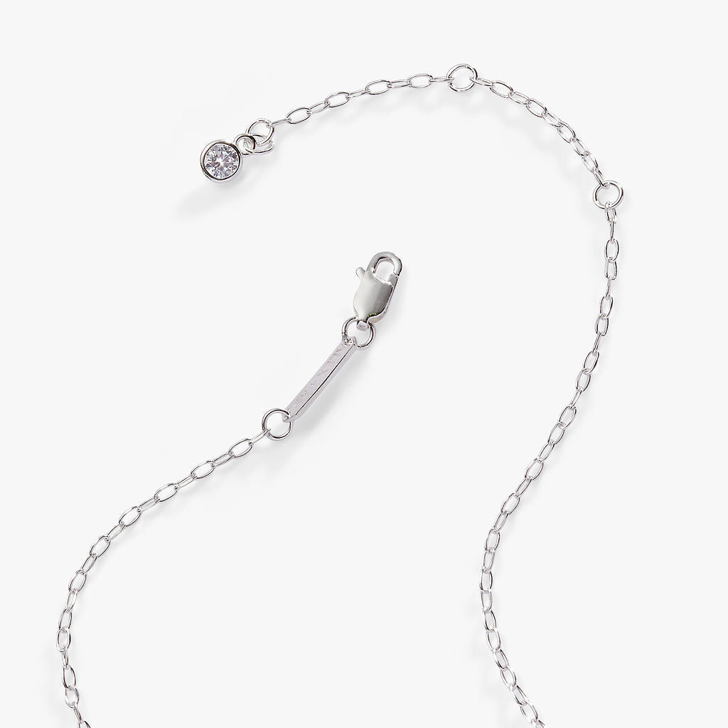 Precious Elongated Initial Necklace V 14kt Gold Over .925 Sterling Silver