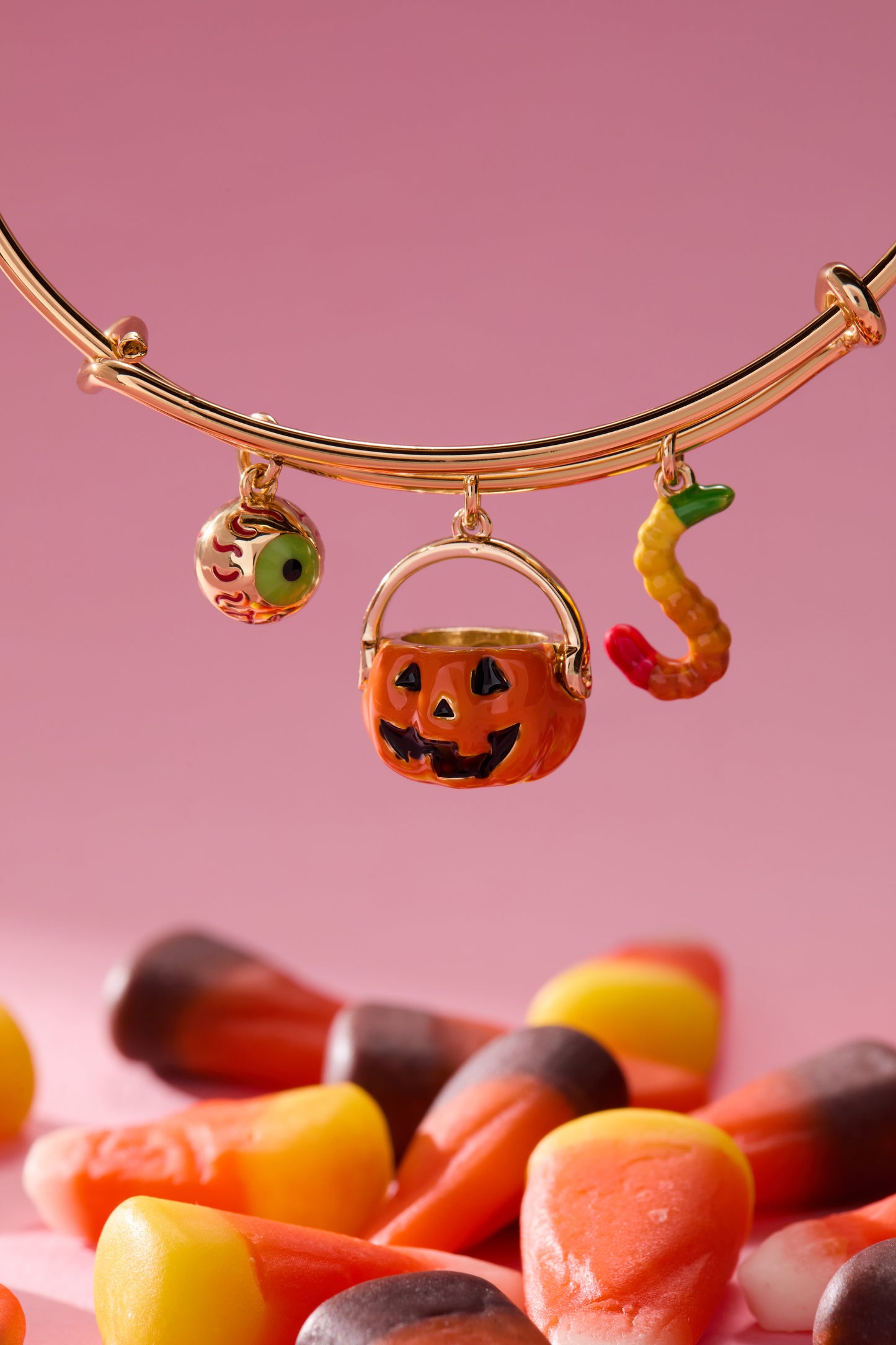 SOM - Trick or Treat multi charm bangle Gold