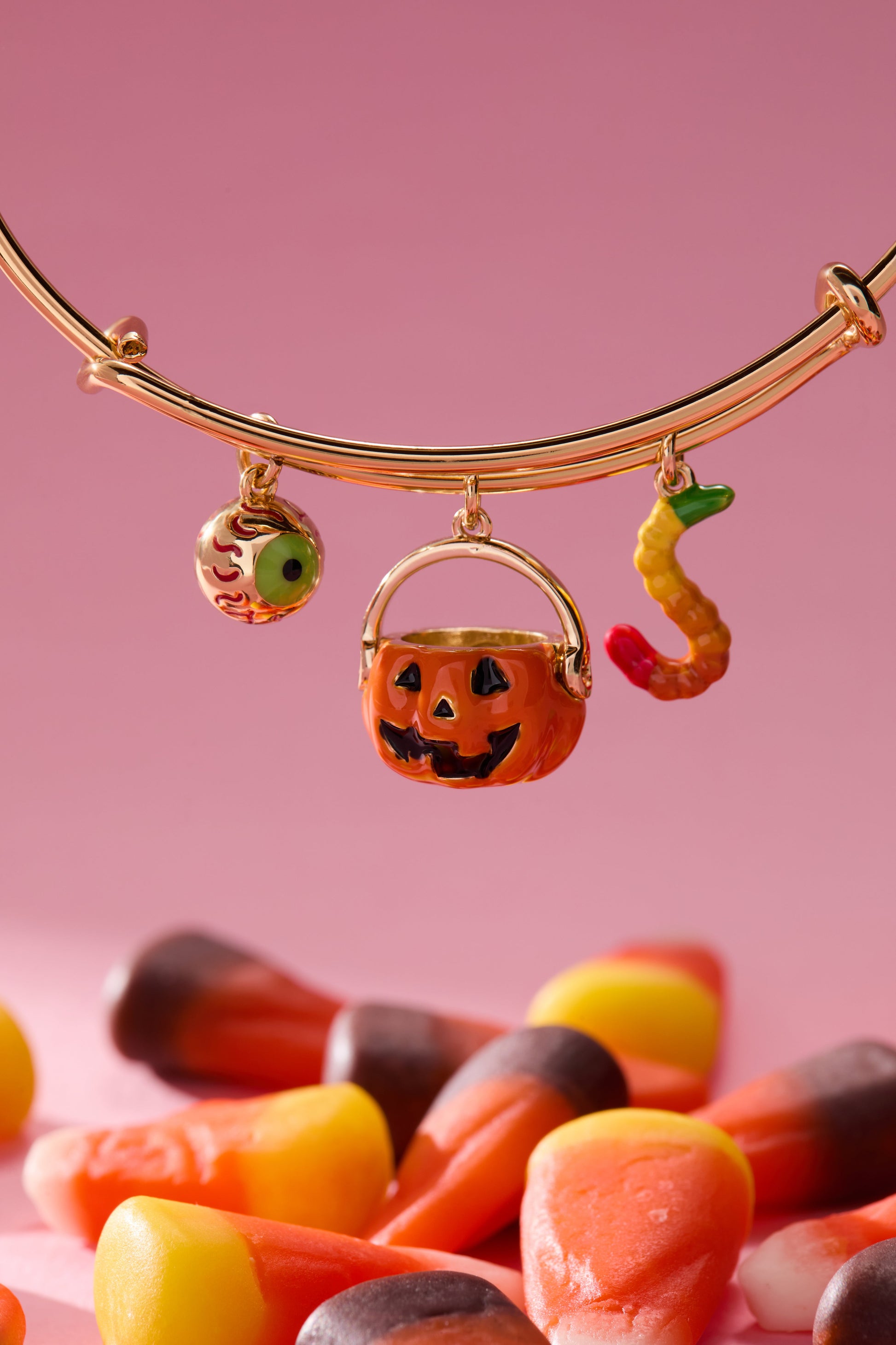 SOM - Trick or Treat multi charm bangle Gold