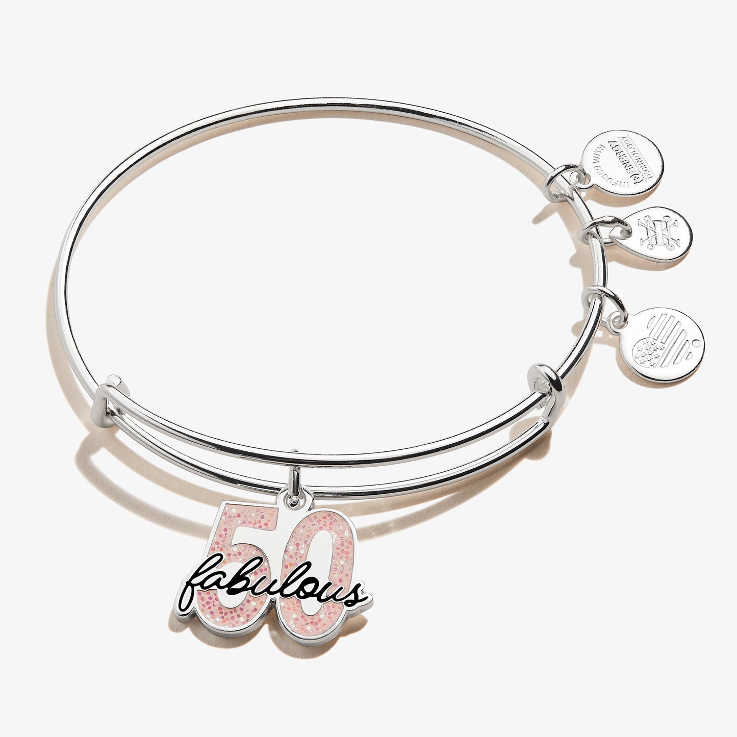 Fabulous 50' Charm Bangle - Alex and Ani Shiny Silver