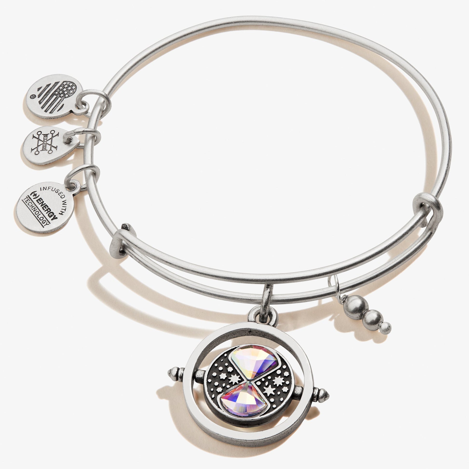 Harry Potter™ Time Turner Spinner Charm Bangle Rafaelian Silver