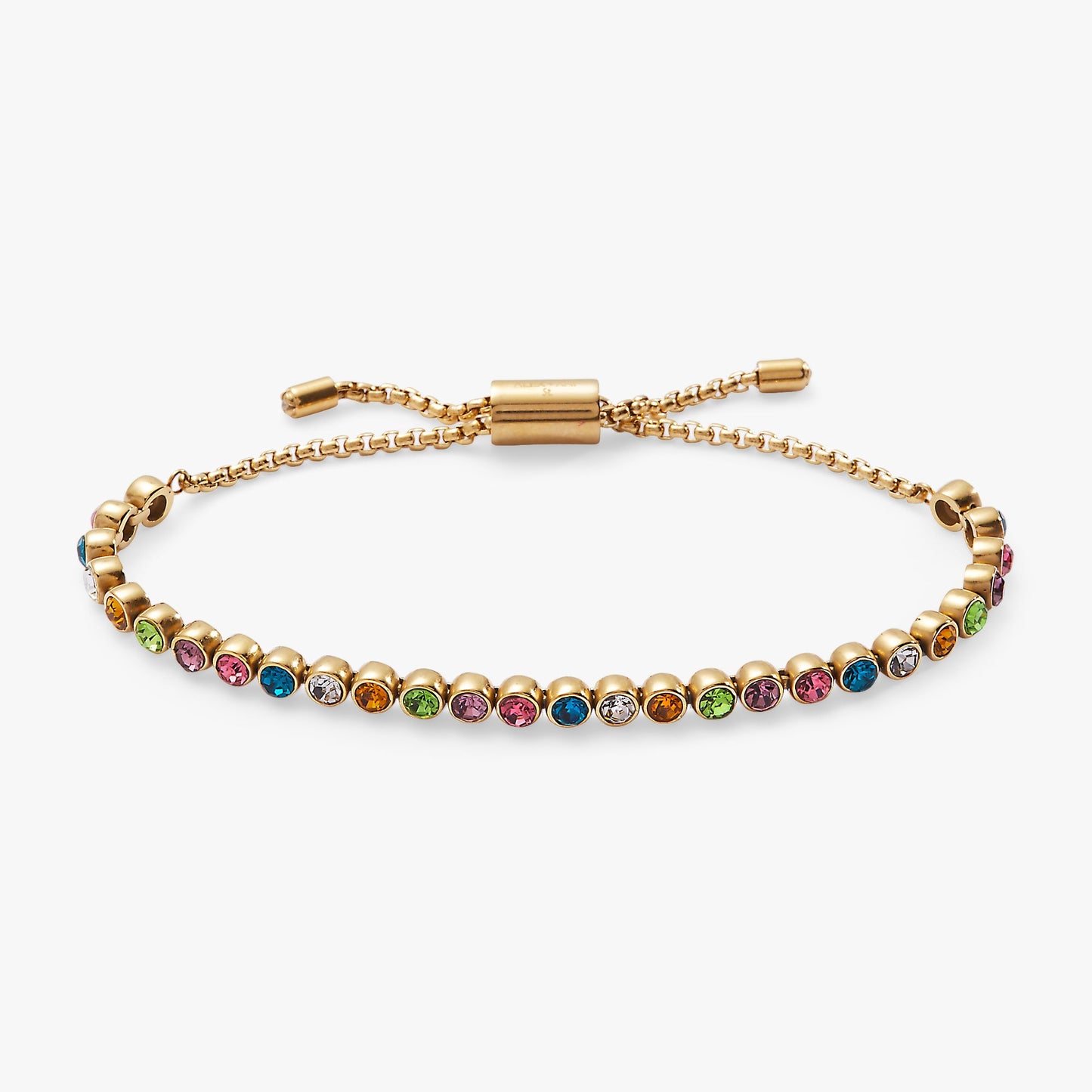 Colorful Christmas Bolo Bracelet Stainless Steel Silver
