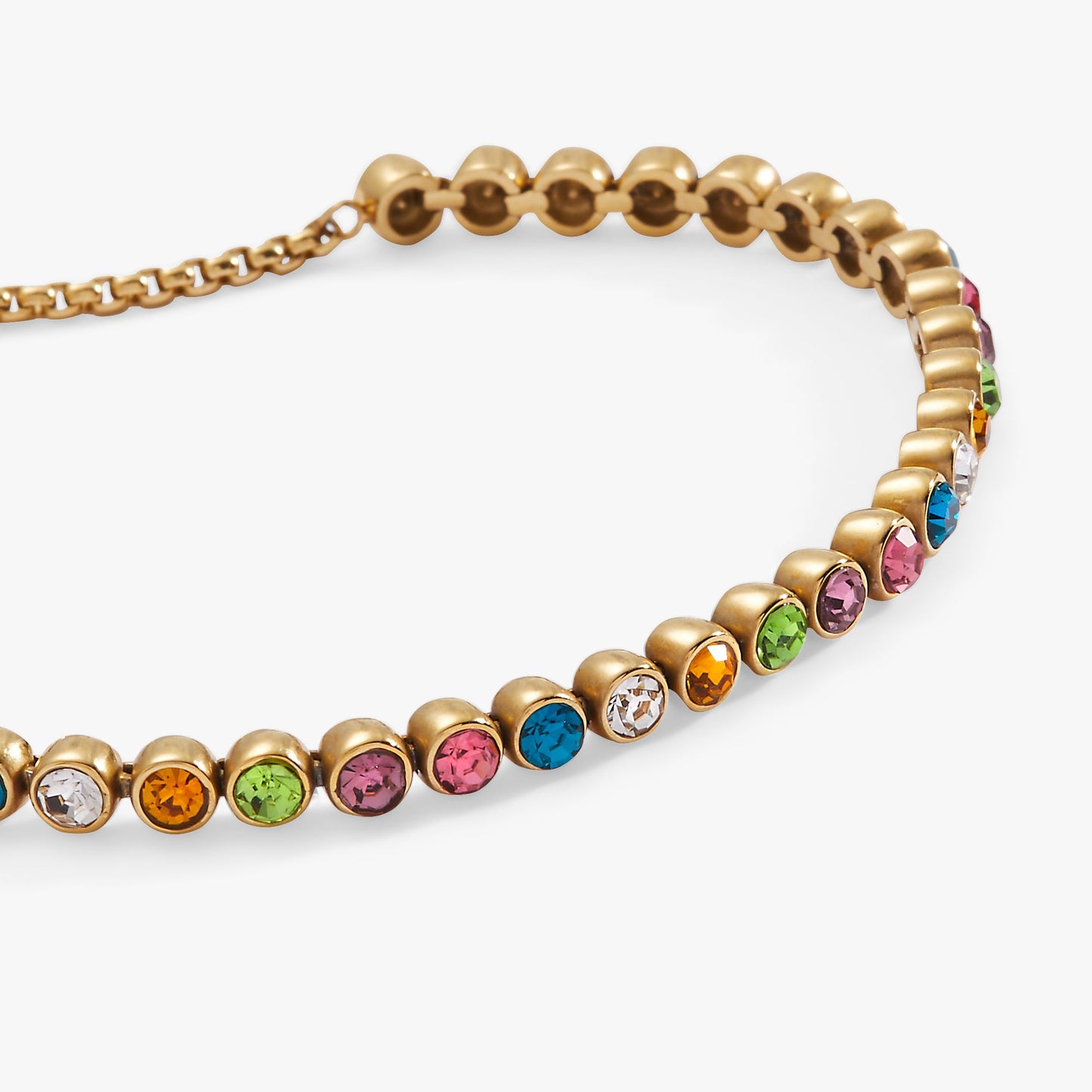 Colorful Christmas Bolo Bracelet Stainless Steel Silver