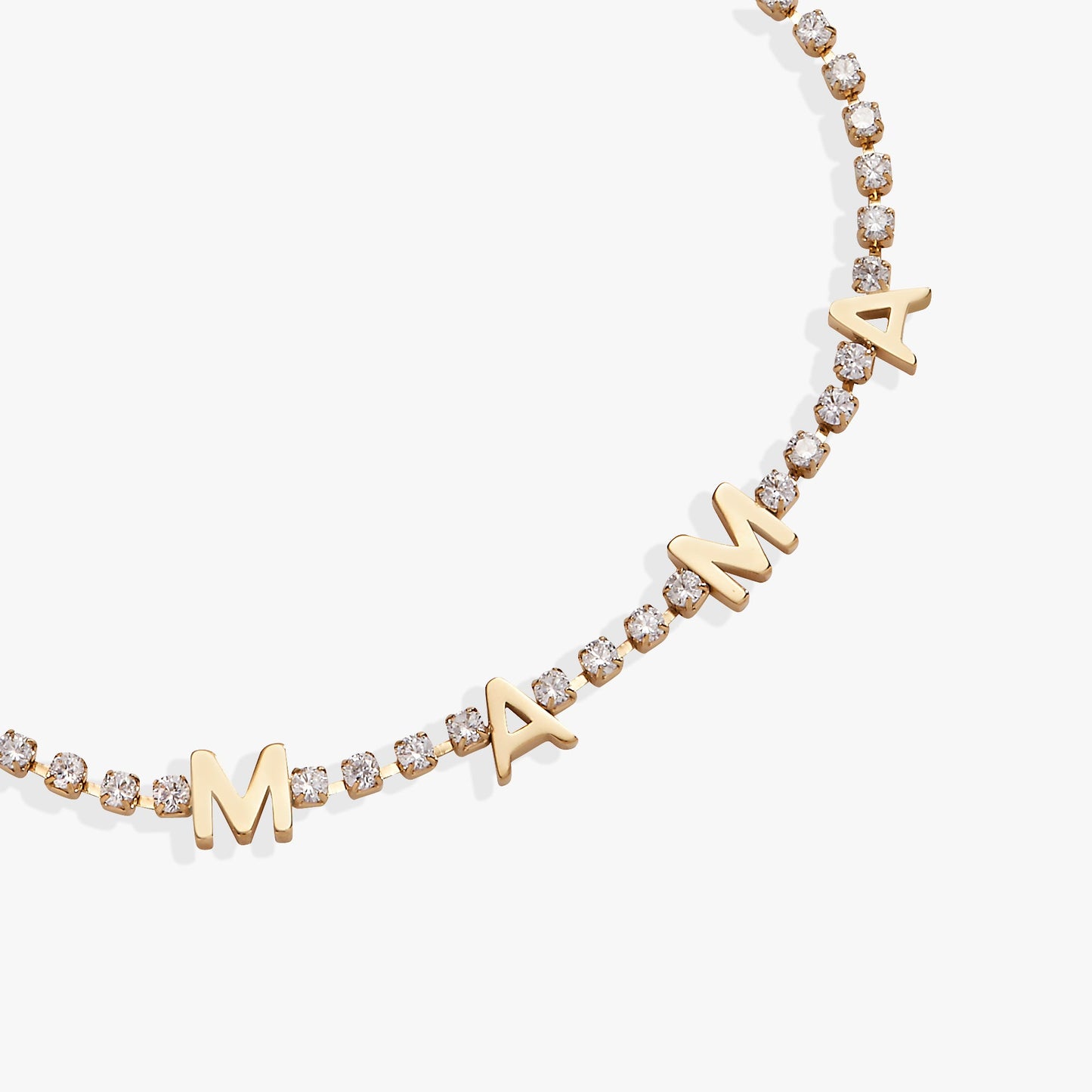 “Mama” Tennis Bracelet Stainless Steel Gold