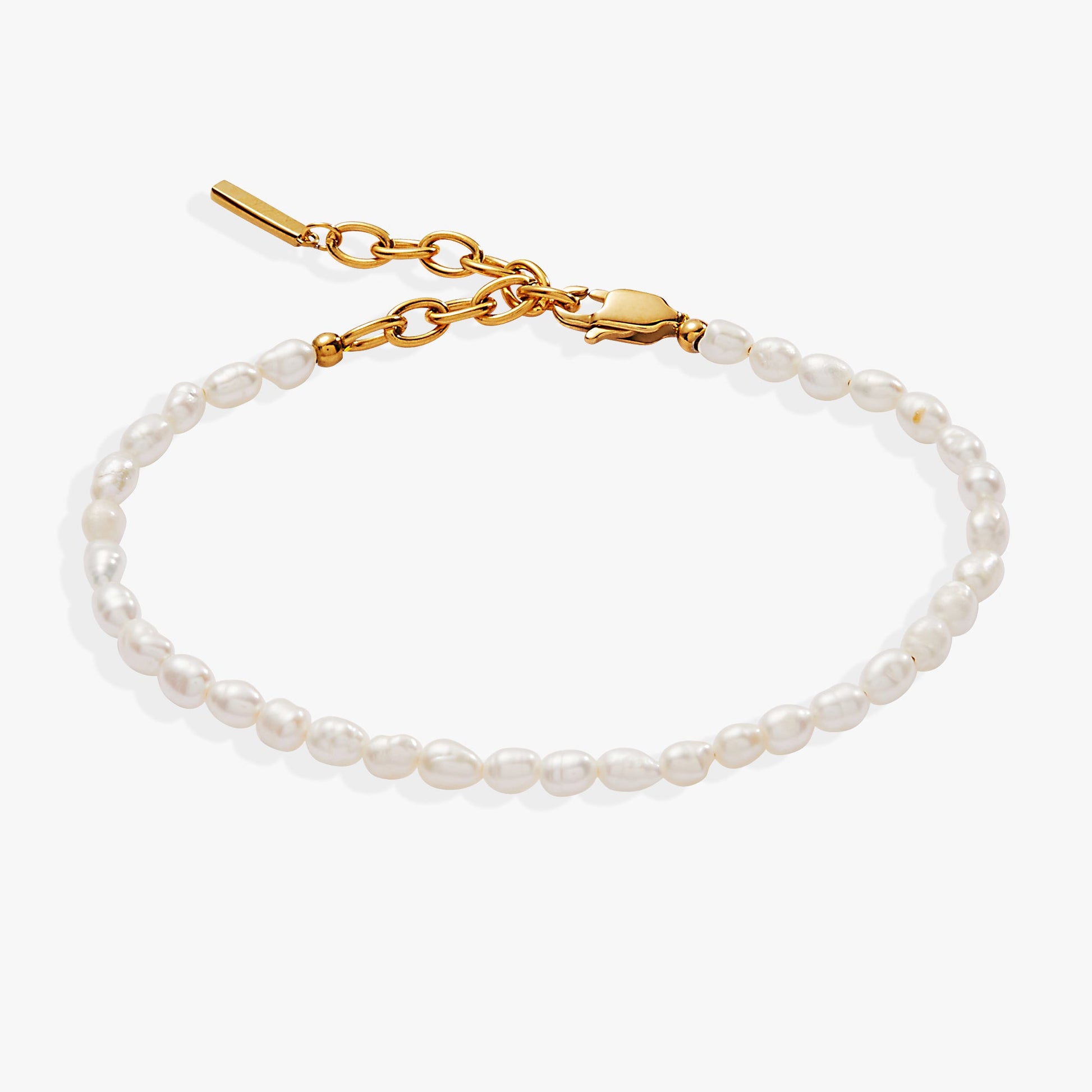 Freshwater Pearl Bracelet Stainless Steel Gold