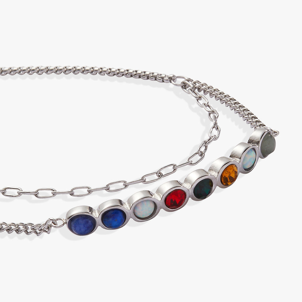 I Love You Acrostic Bolo Stainless Steel Silver
