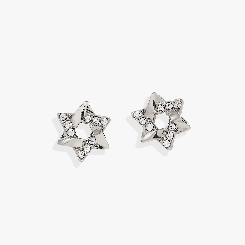Star of David Mini Stud Earrings Stainless Steel Gold