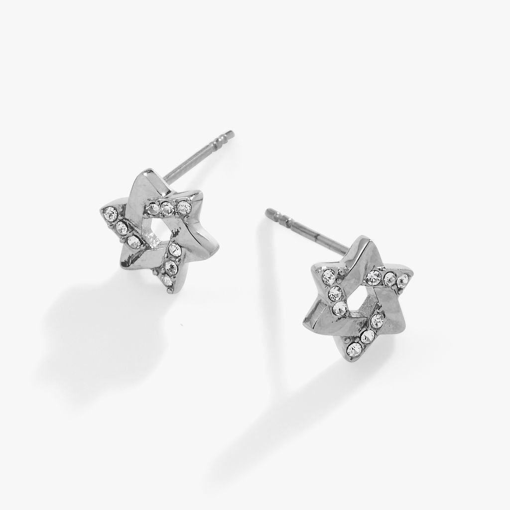 Star of David Mini Stud Earrings Stainless Steel Gold