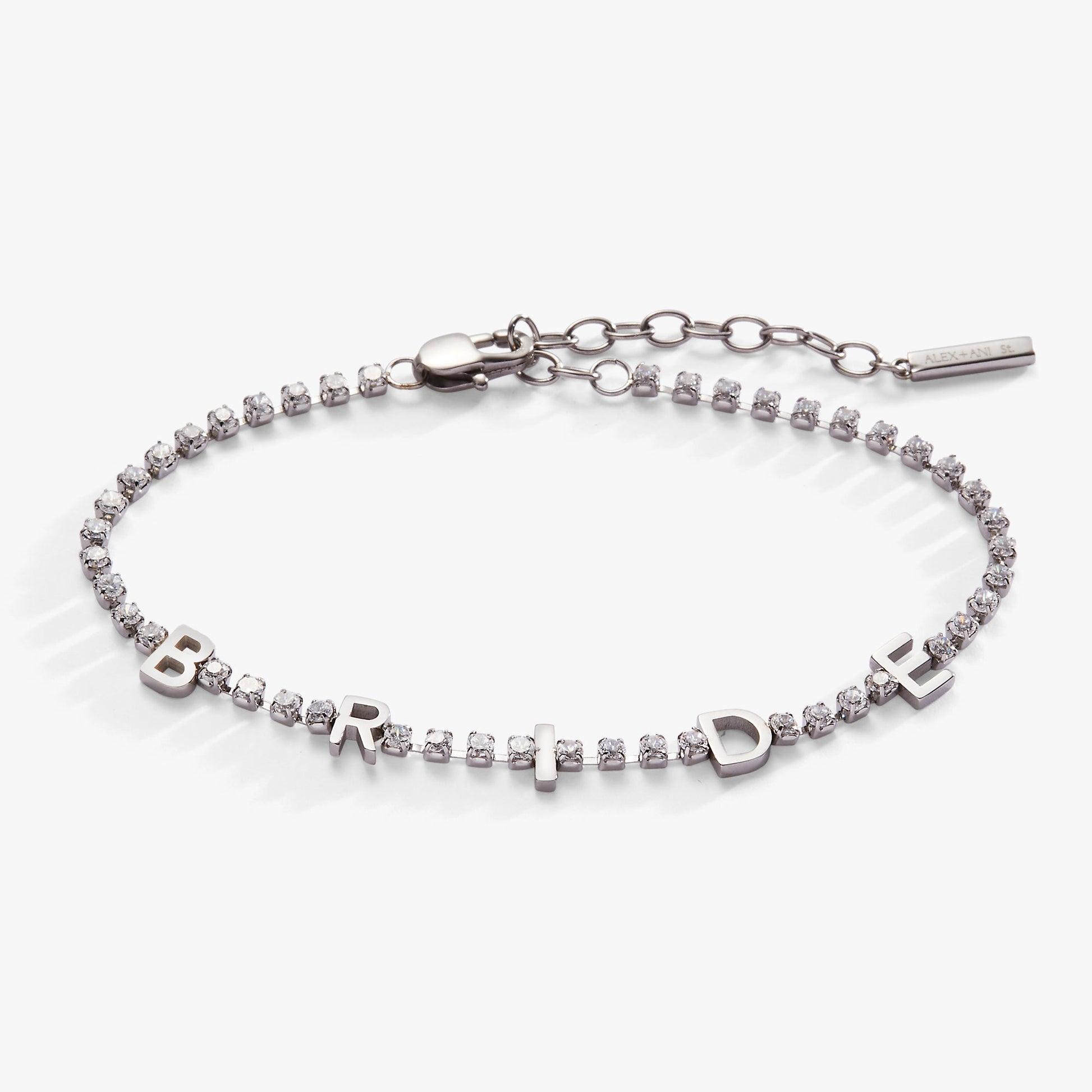 Bride Tennis Chain Bracelet Stainless Steel Silver