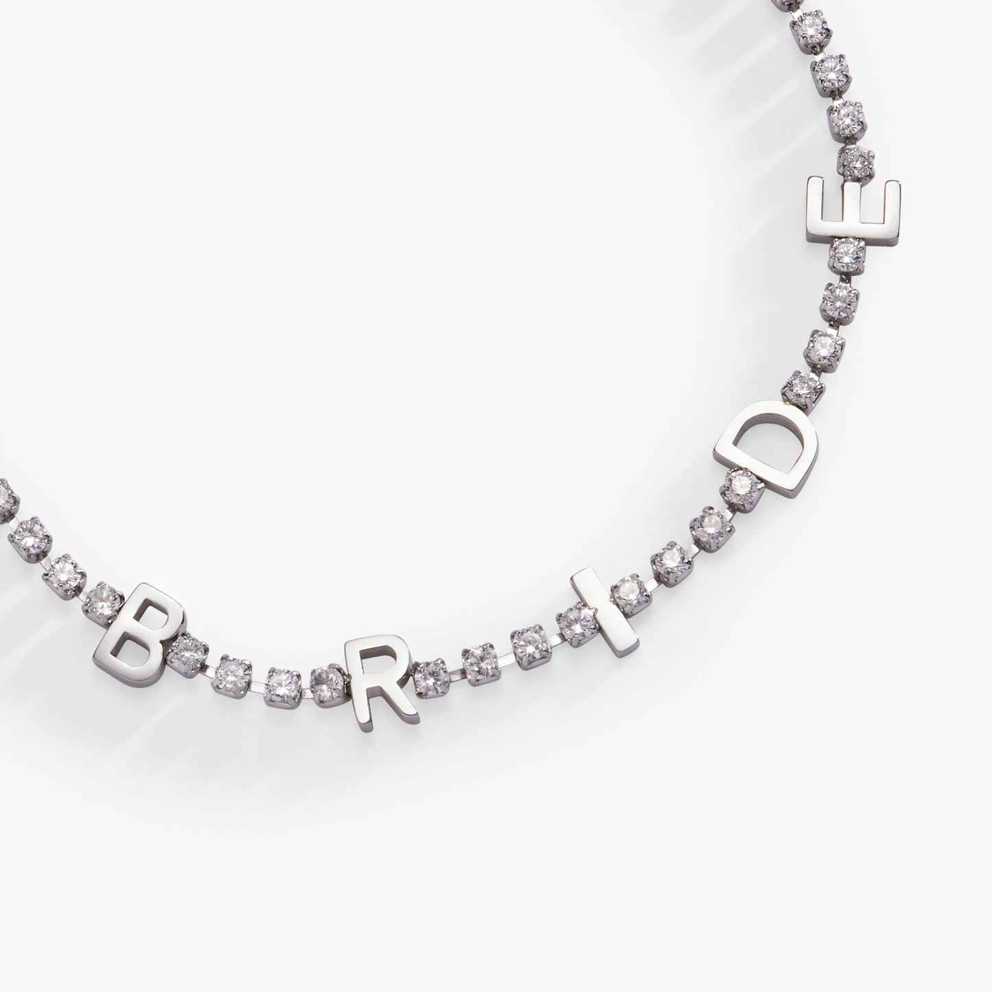 Bride Tennis Chain Bracelet Stainless Steel Silver
